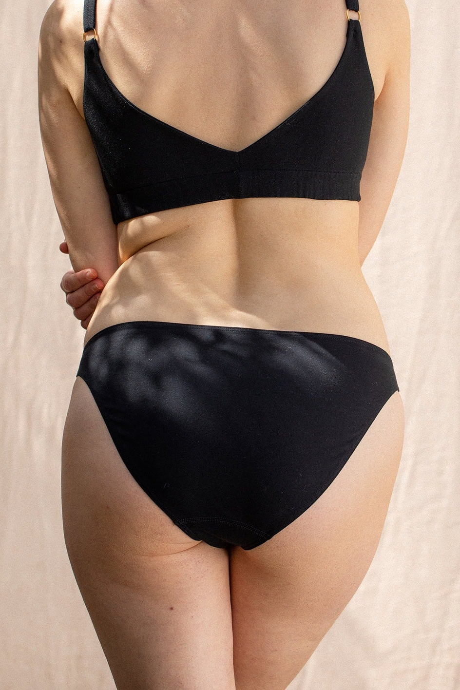 Olly Lingerie womens vegan Briefs Mei Black