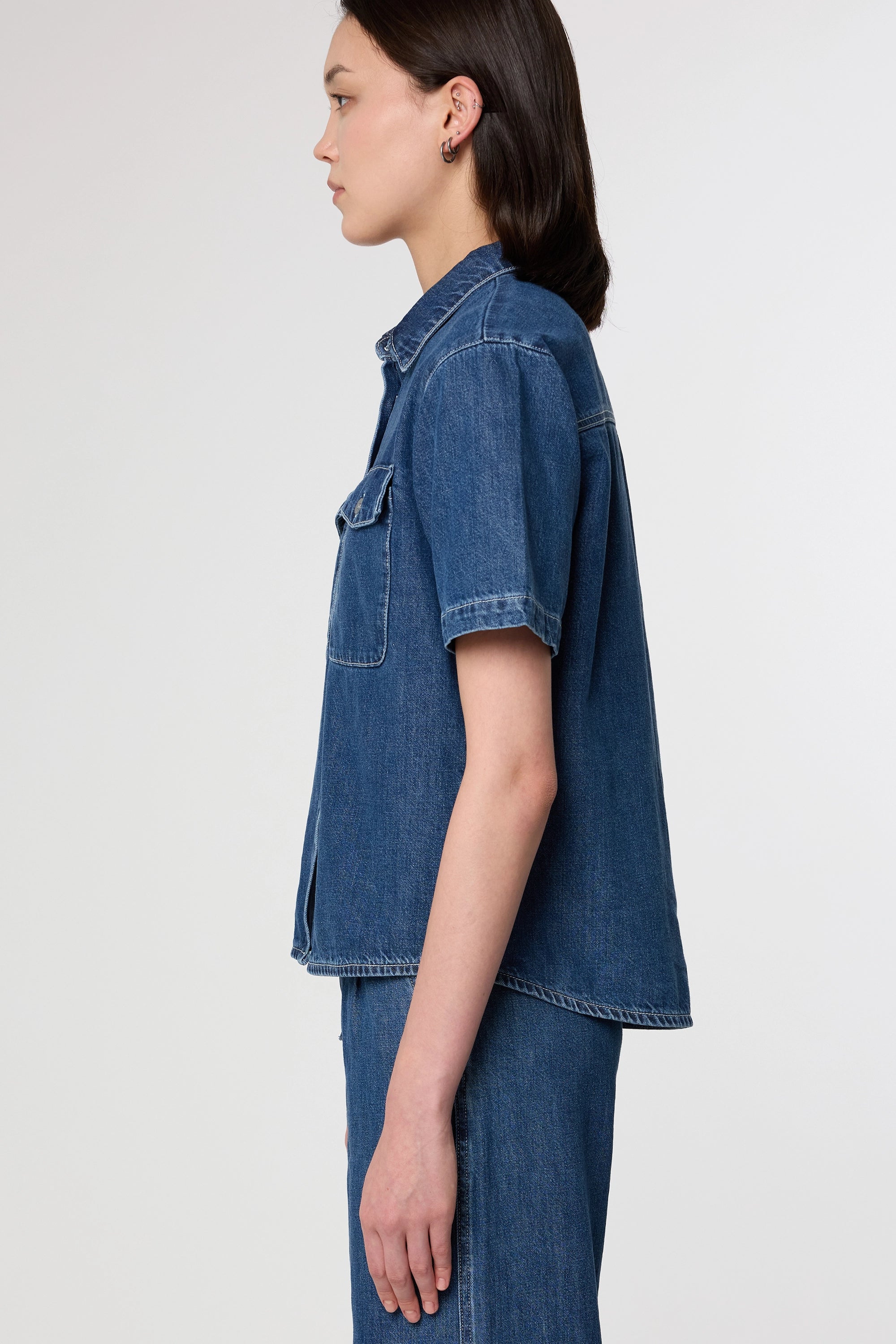 Dawn womens vegan Shirt Blithe Medium Blue