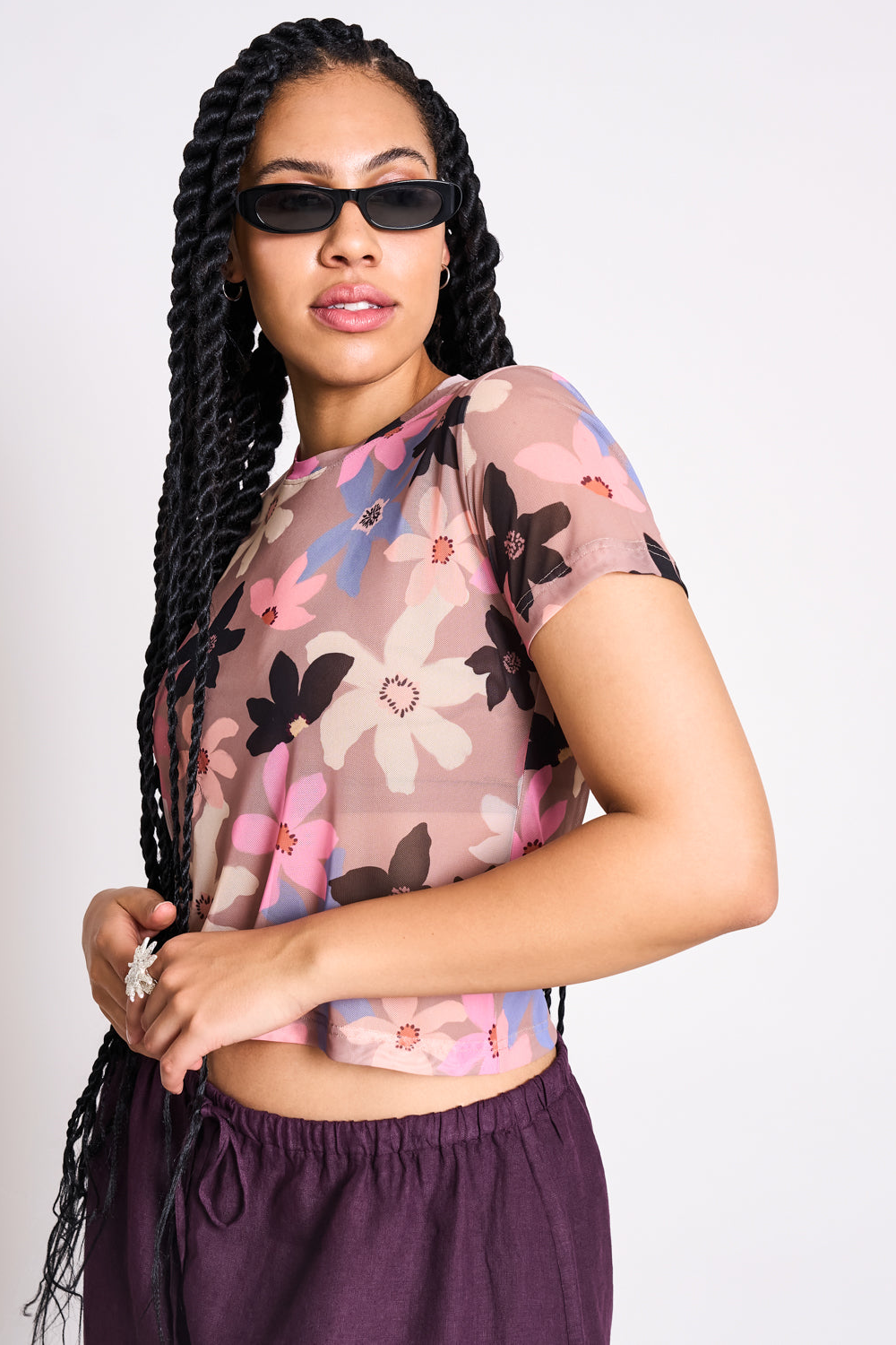 JAN N JUNE JAN 'N JUNE Damen vegan T-Shirt Mesh Evie Wild Bloom