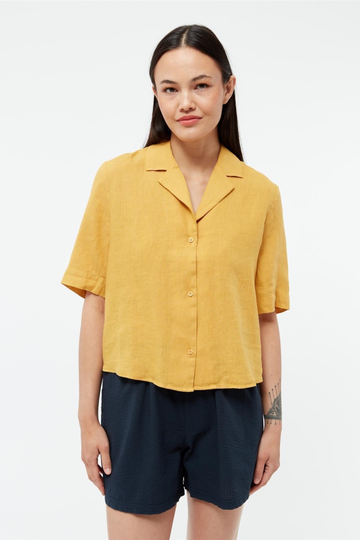 Givn Damen vegan Bluse Carol Faded Gold