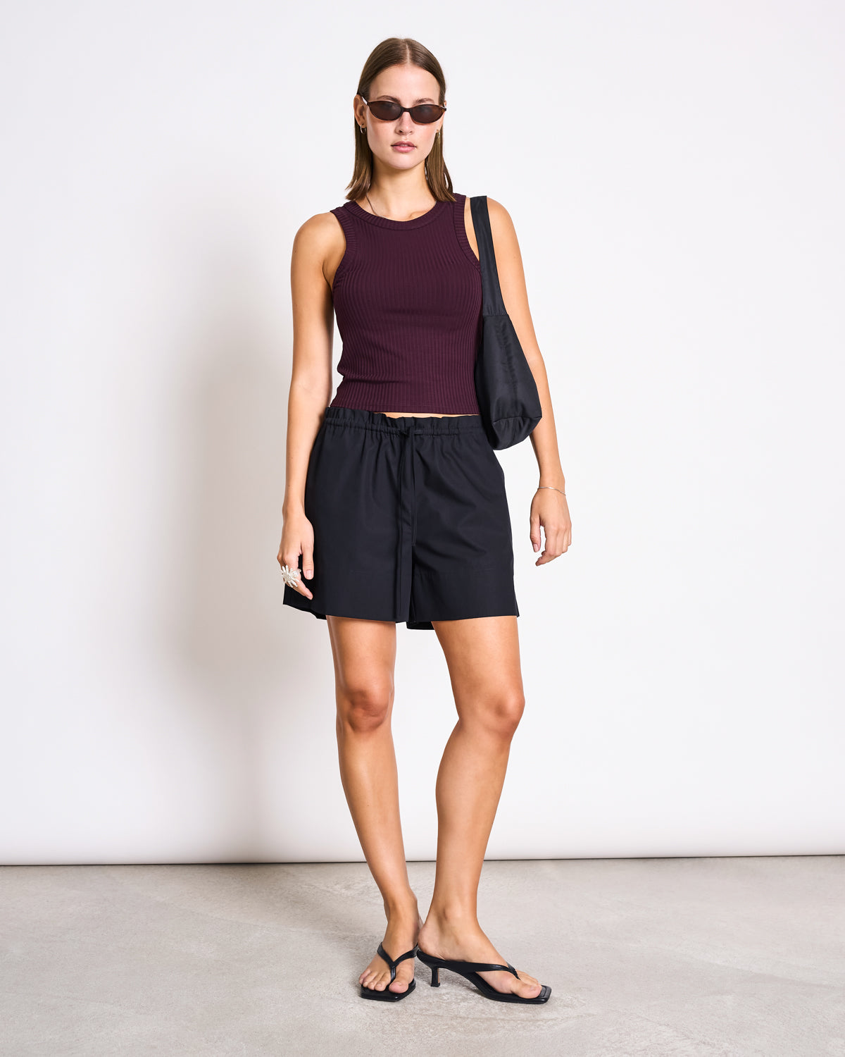JAN 'N JUNE womens vegan Shorts Drawstring Nepa Black