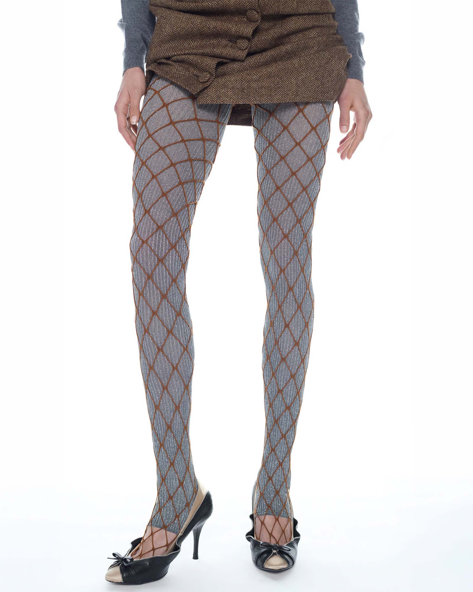 Swedish Stockings womens vegan Leggings Double August Barron Beige/ Silver