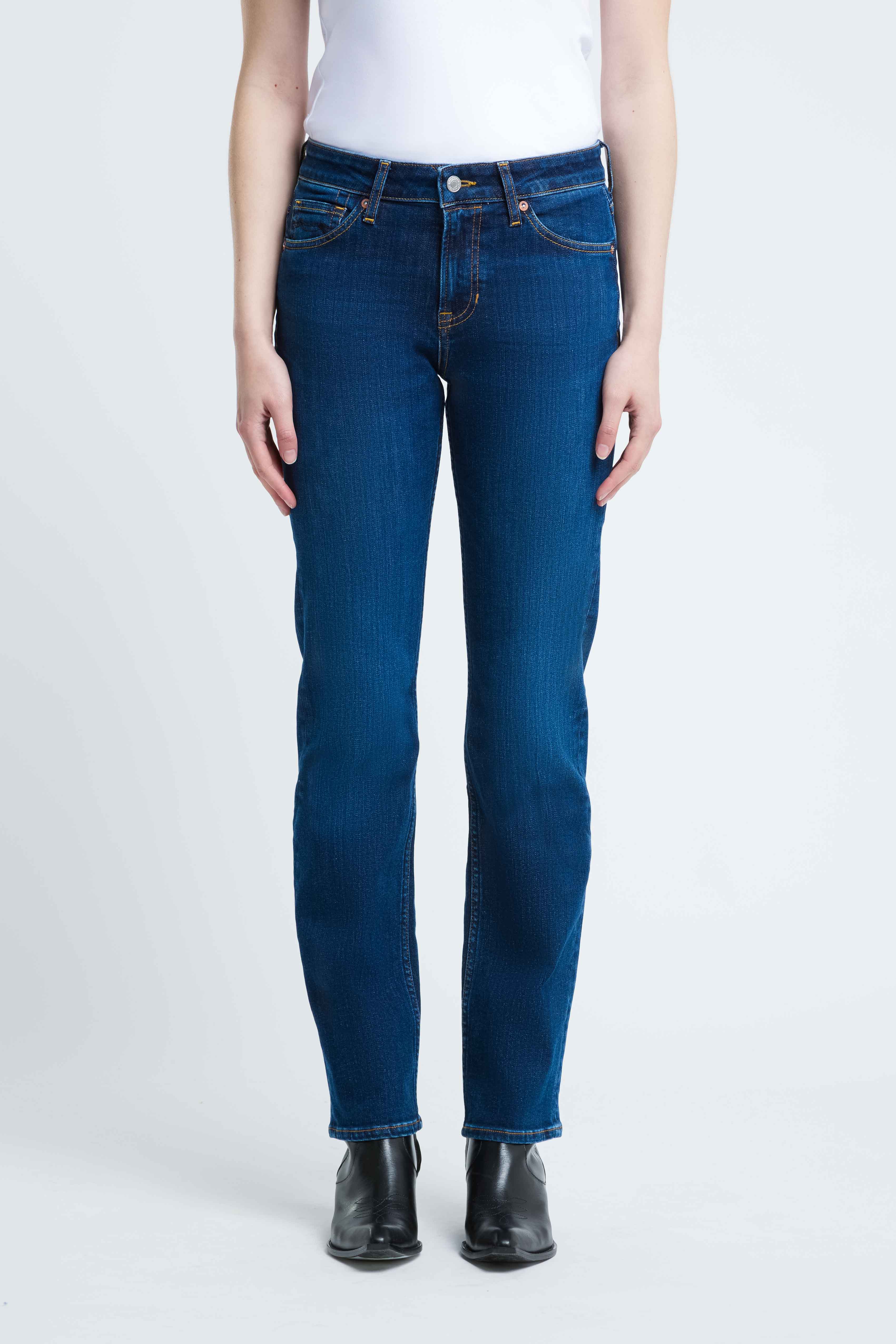 Kings Of Indigo Damen vegan Jeans Emiko Eldorado Washed Dunkelblau