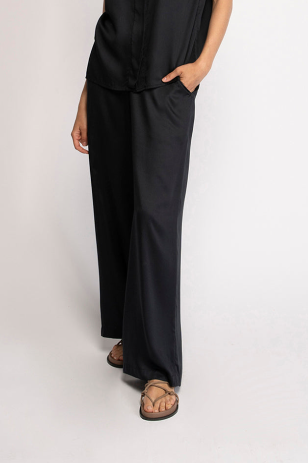 Neu Nomads Damen vegan Hose Carina Palazzo Schwarz
