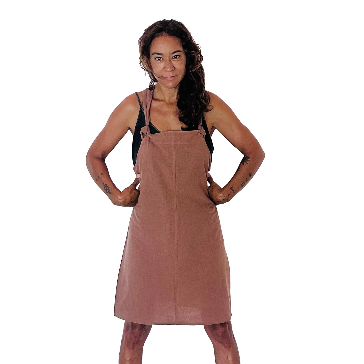The Driftwood Tales womens vegan Dress Garden Marsala Brown