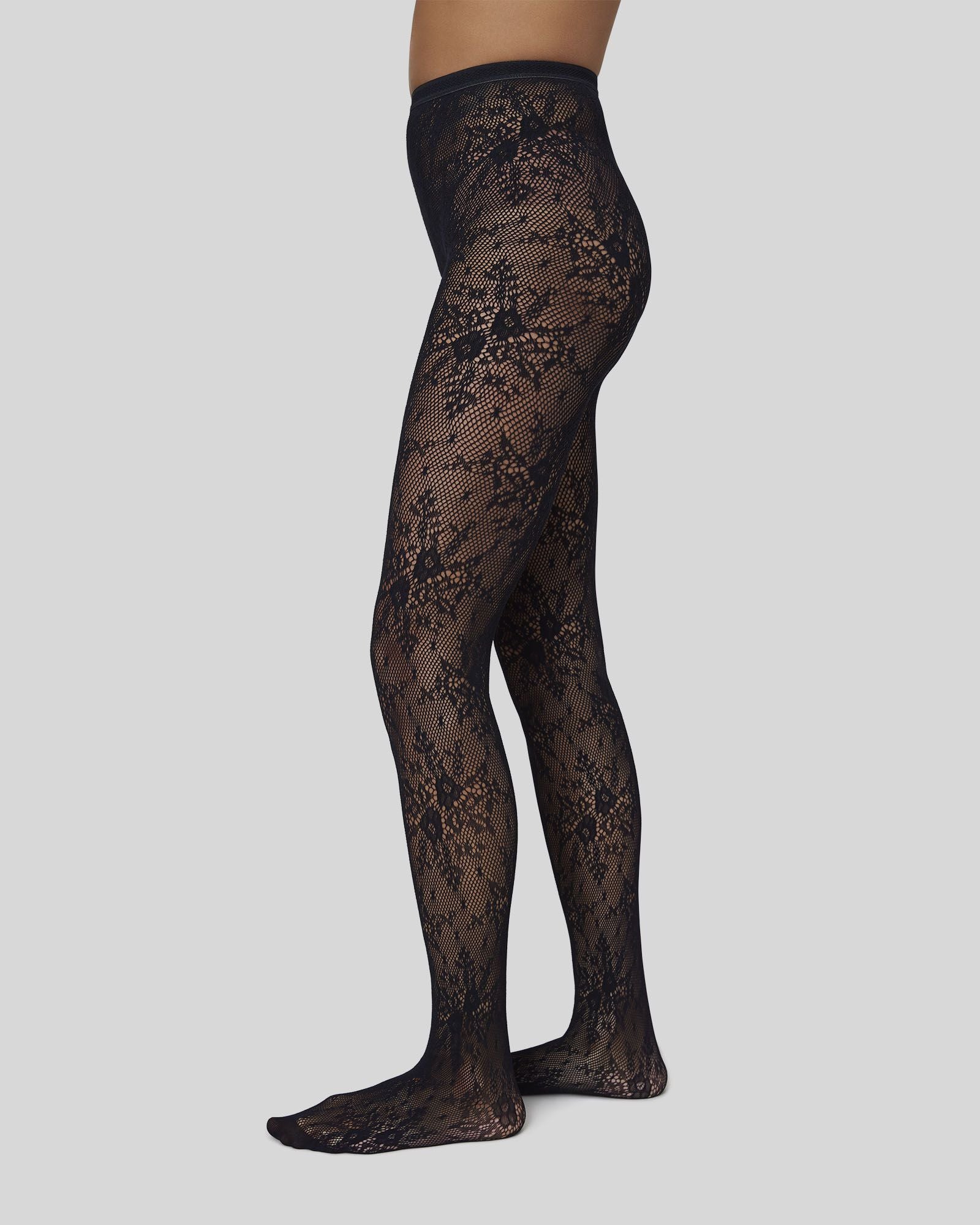 Swedish Stockings womens vegan Set Tights & Knee Highs Rosa Black