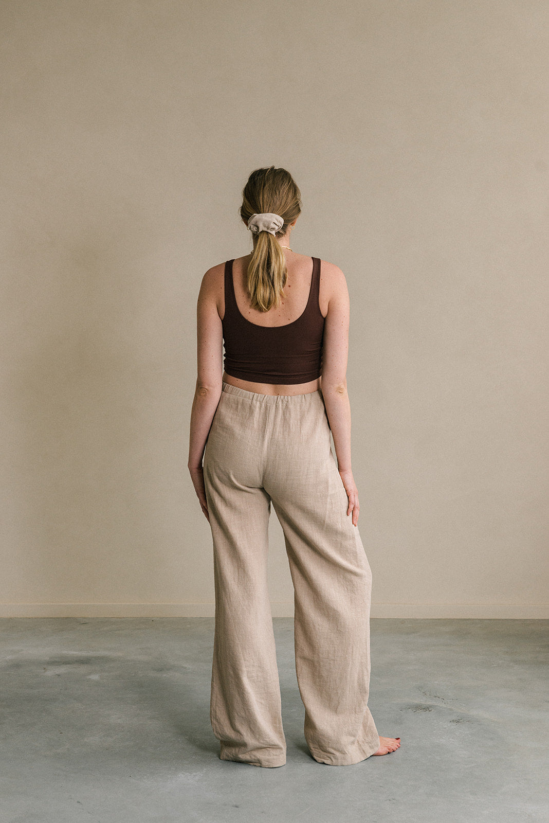 The View Yoga womens vegan Pants Teya Maternity Beige