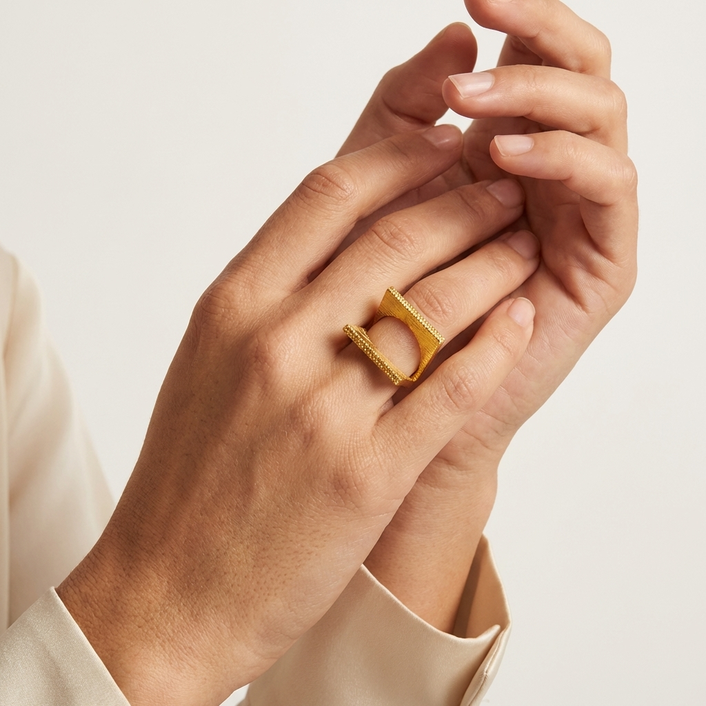 Les Reines Ring Recta Gold