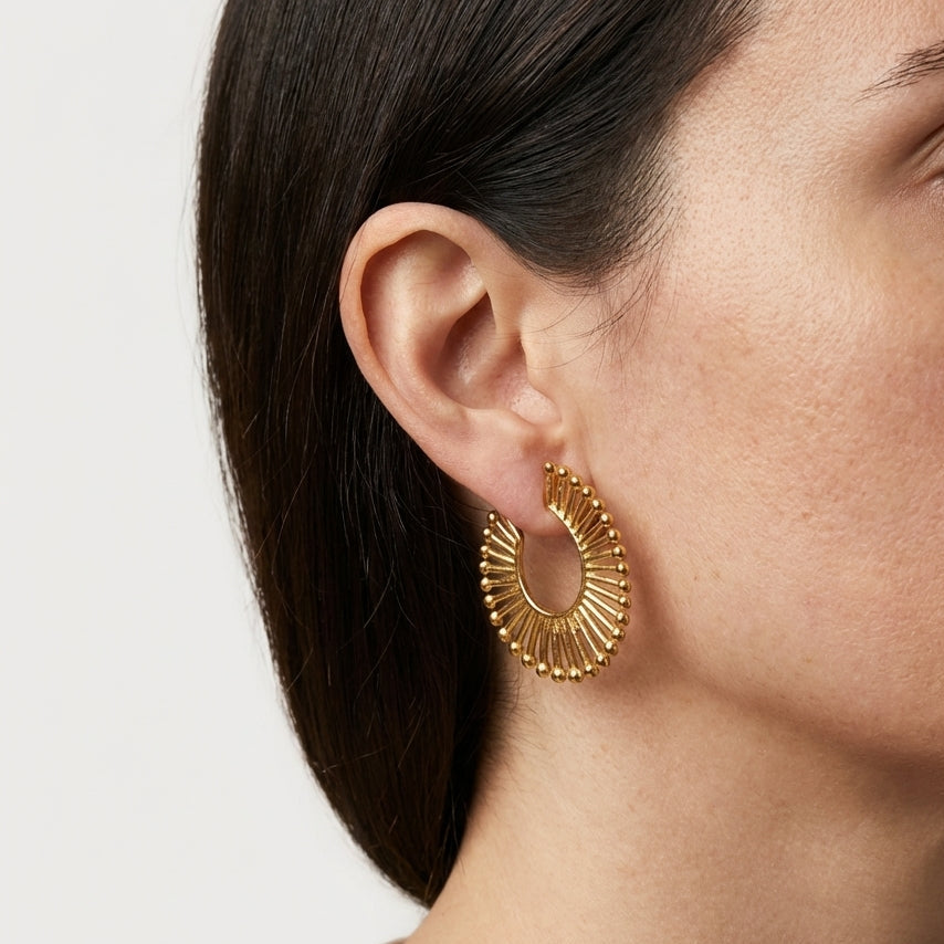 Les Reines Earrings Ellisse Gold