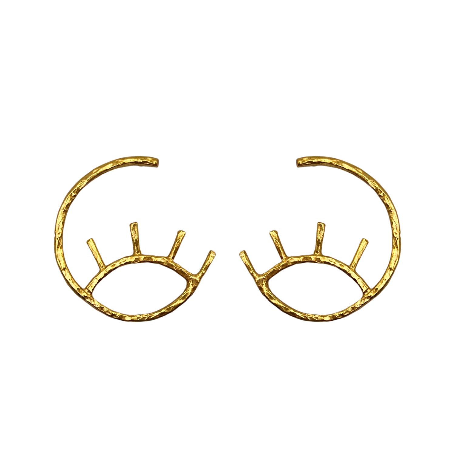 Les Reines Earrings Eye Of The Sun Gold