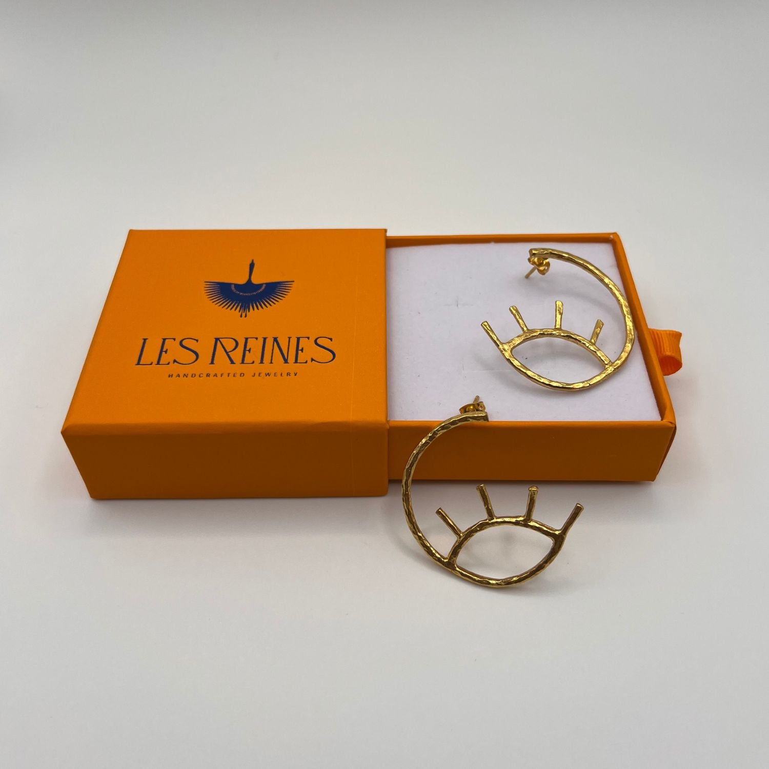 Les Reines Earrings Eye Of The Sun Gold