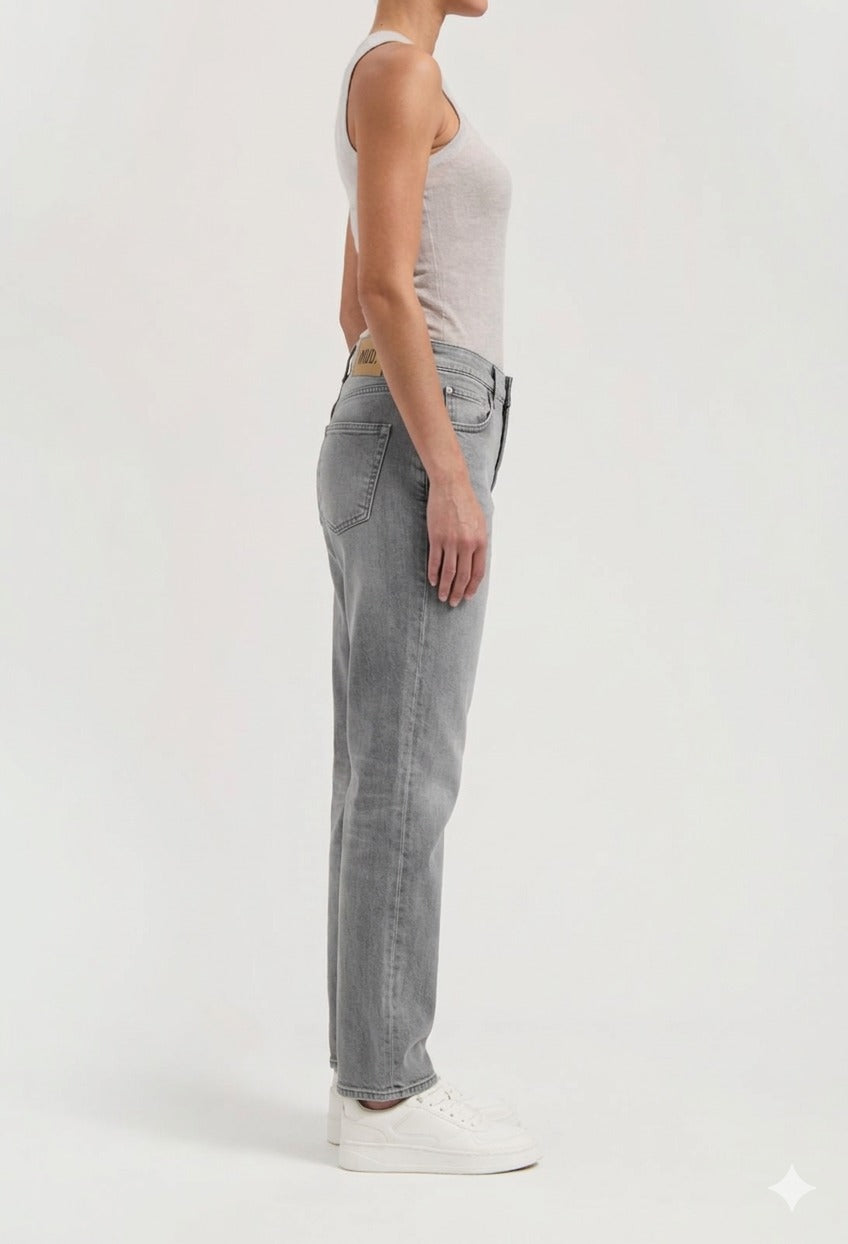 MUD Jeans womens vegan Jeans Mams High Tapered Faded Grey