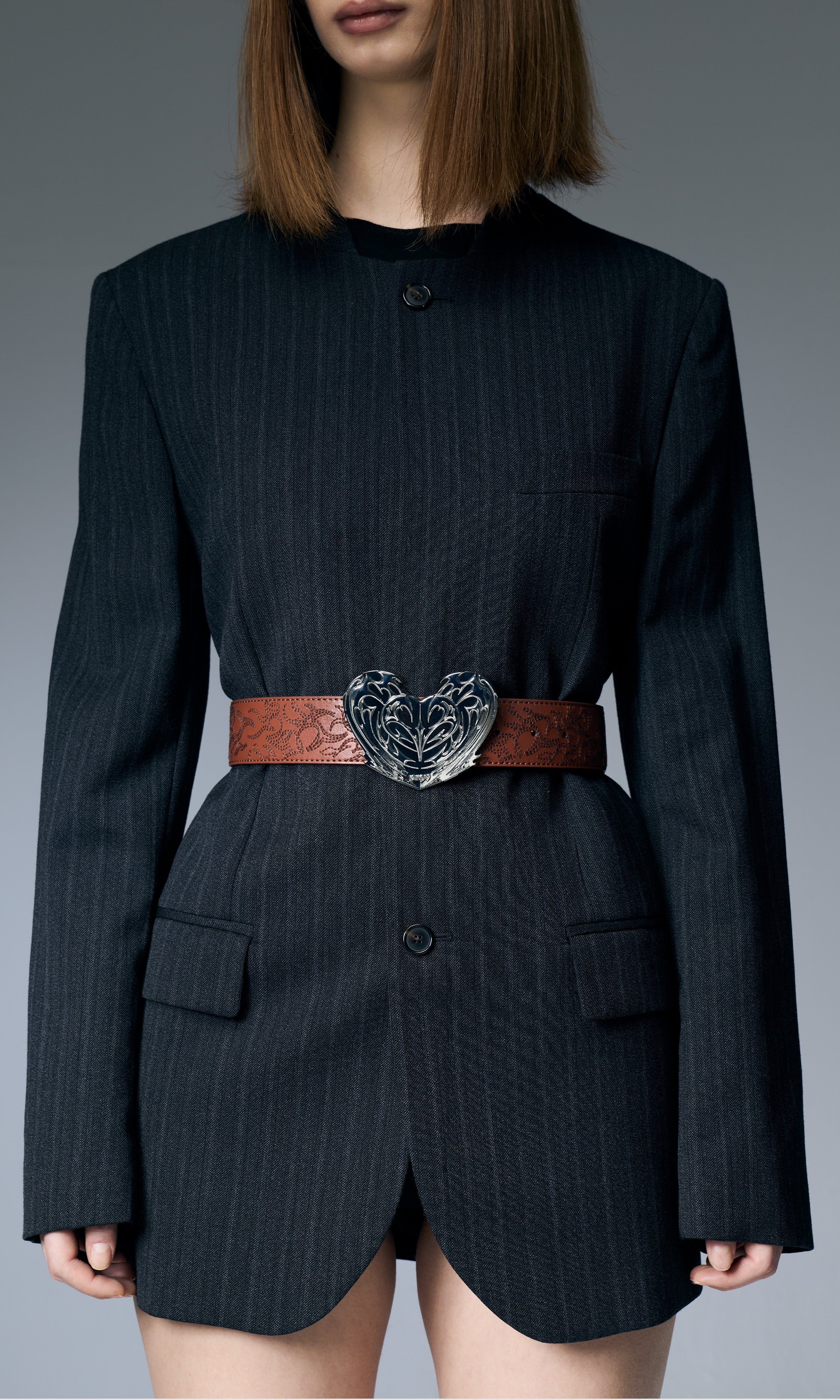 Image of Prev dames vegan Belt Regan Chestnut