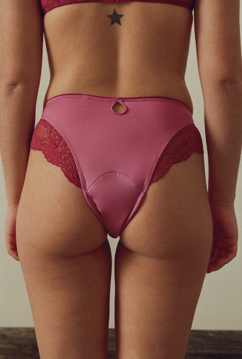 Nénés womens vegan Period Briefs Laure Mauve