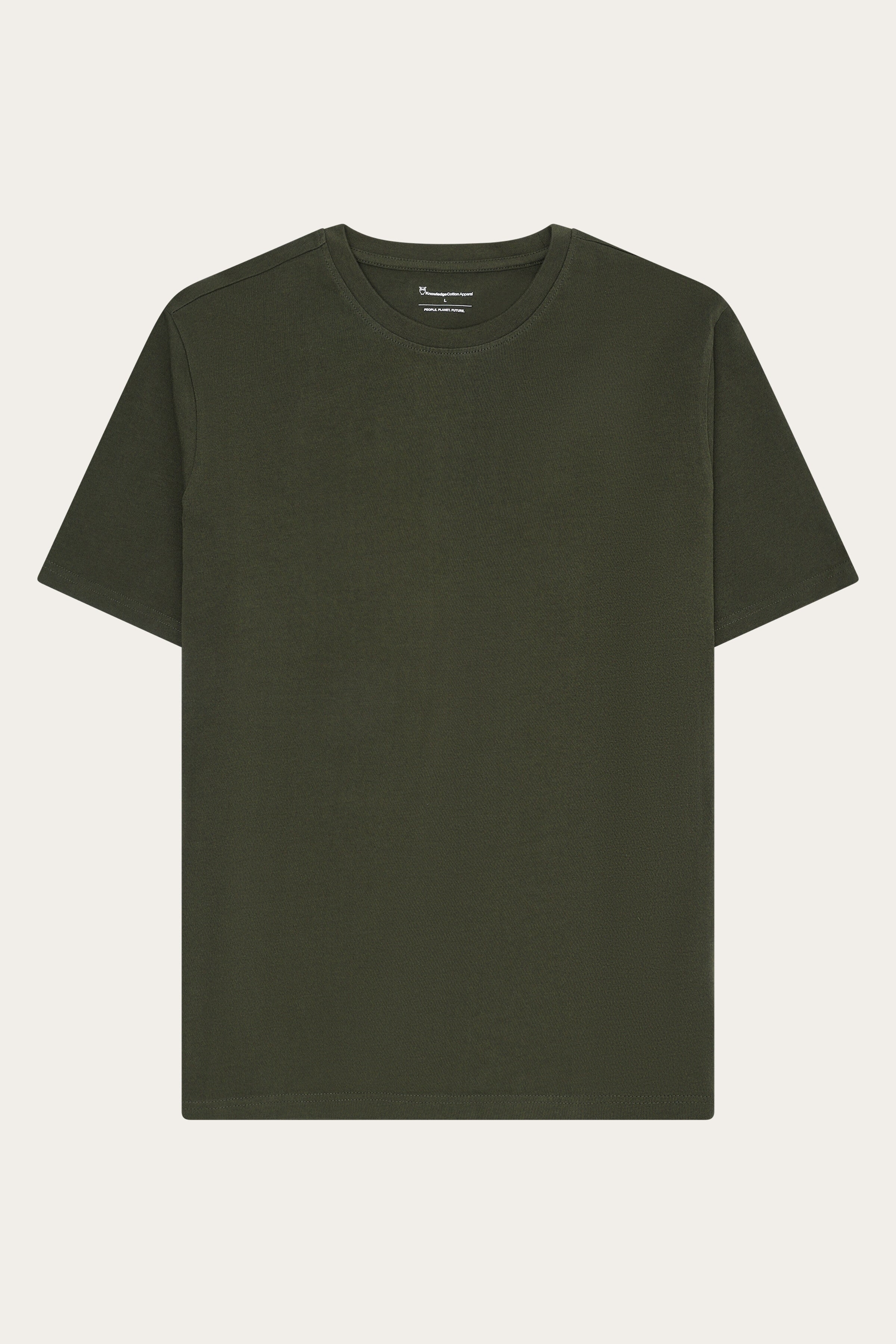 KnowledgeCotton Apparel men vegan T-Shirt Men Basic Forrest Night