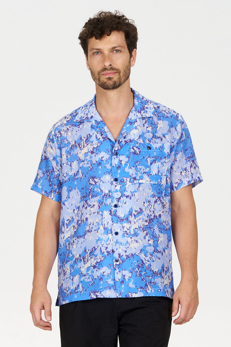 KOMODO Herren vegan Shirt Spindrift Acid Blue