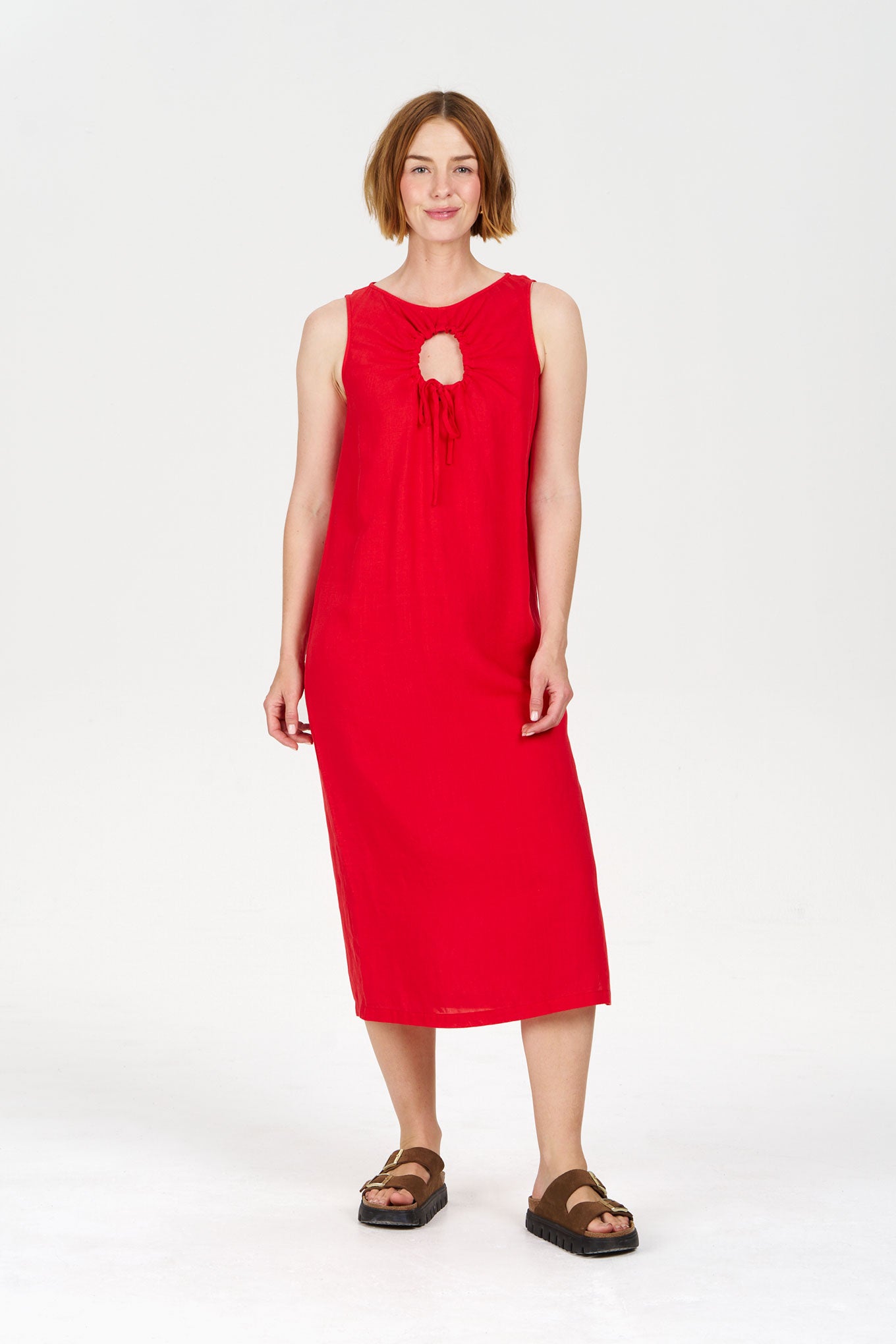 KOMODO Damen vegan Kleid Shanti Koralle