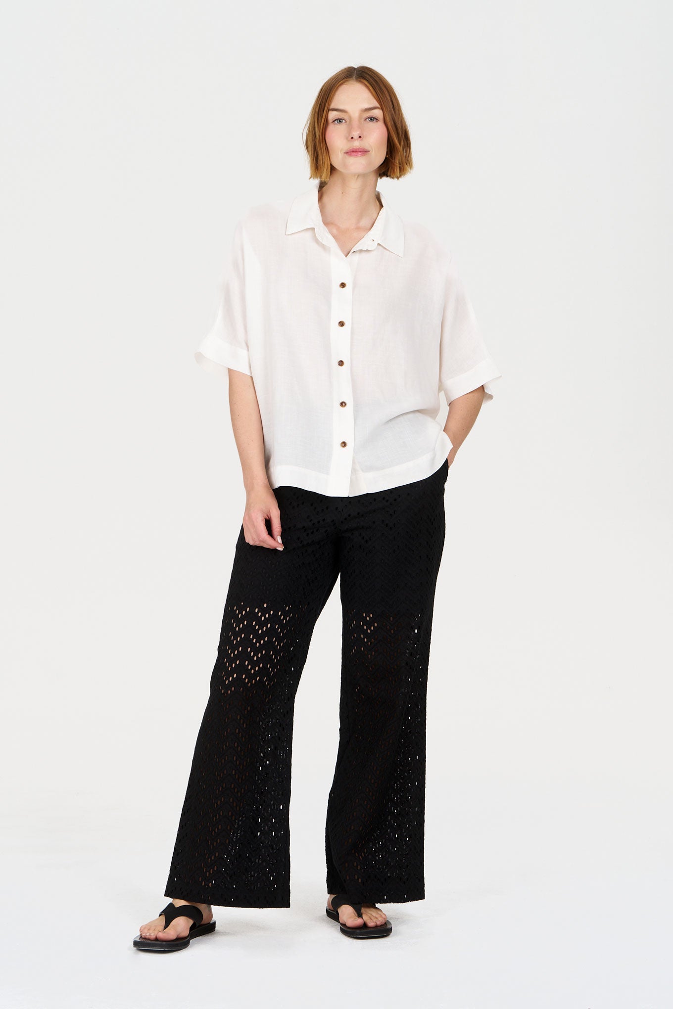 KOMODO womens vegan Shirt Kimono White