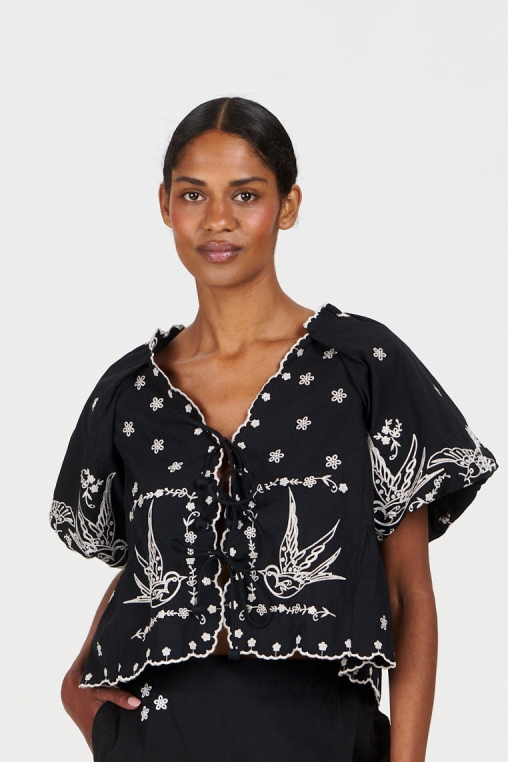 KOMODO Damen vegan Top Beatrix Black