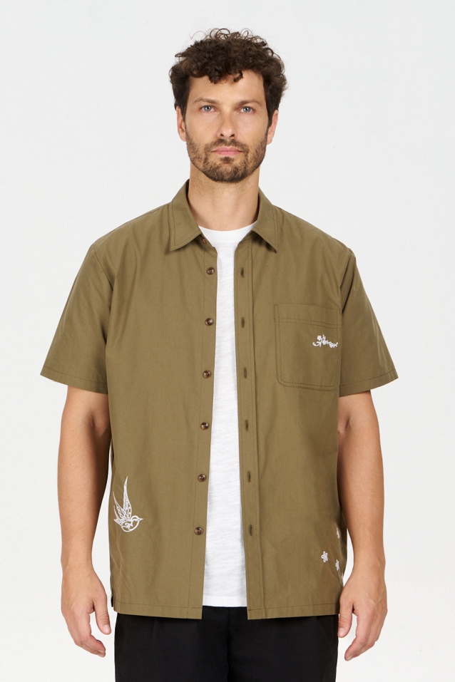KOMODO Herren vegan Hemd Loyle Olive