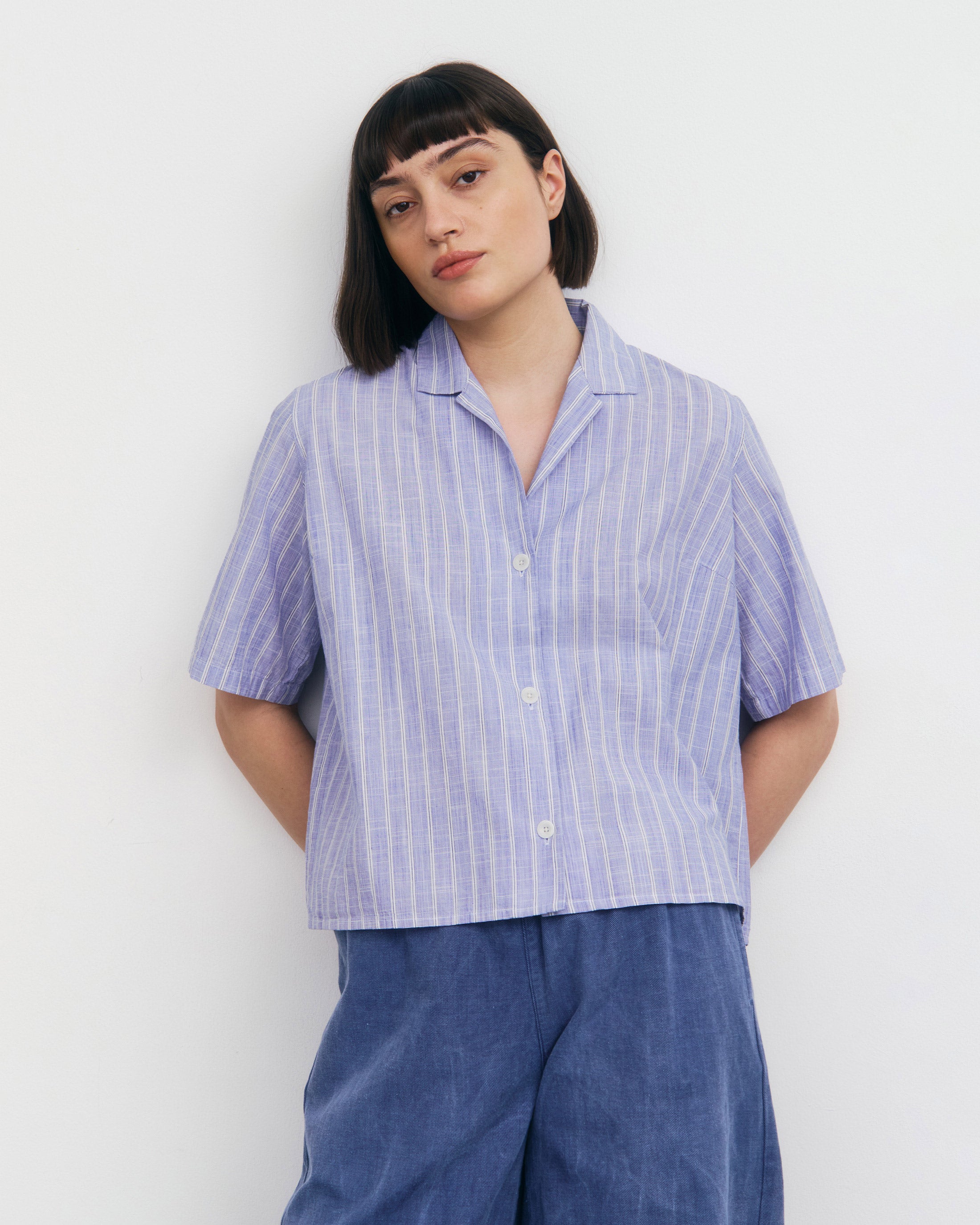 Rotholz Shirt Bowling Blue Stripe