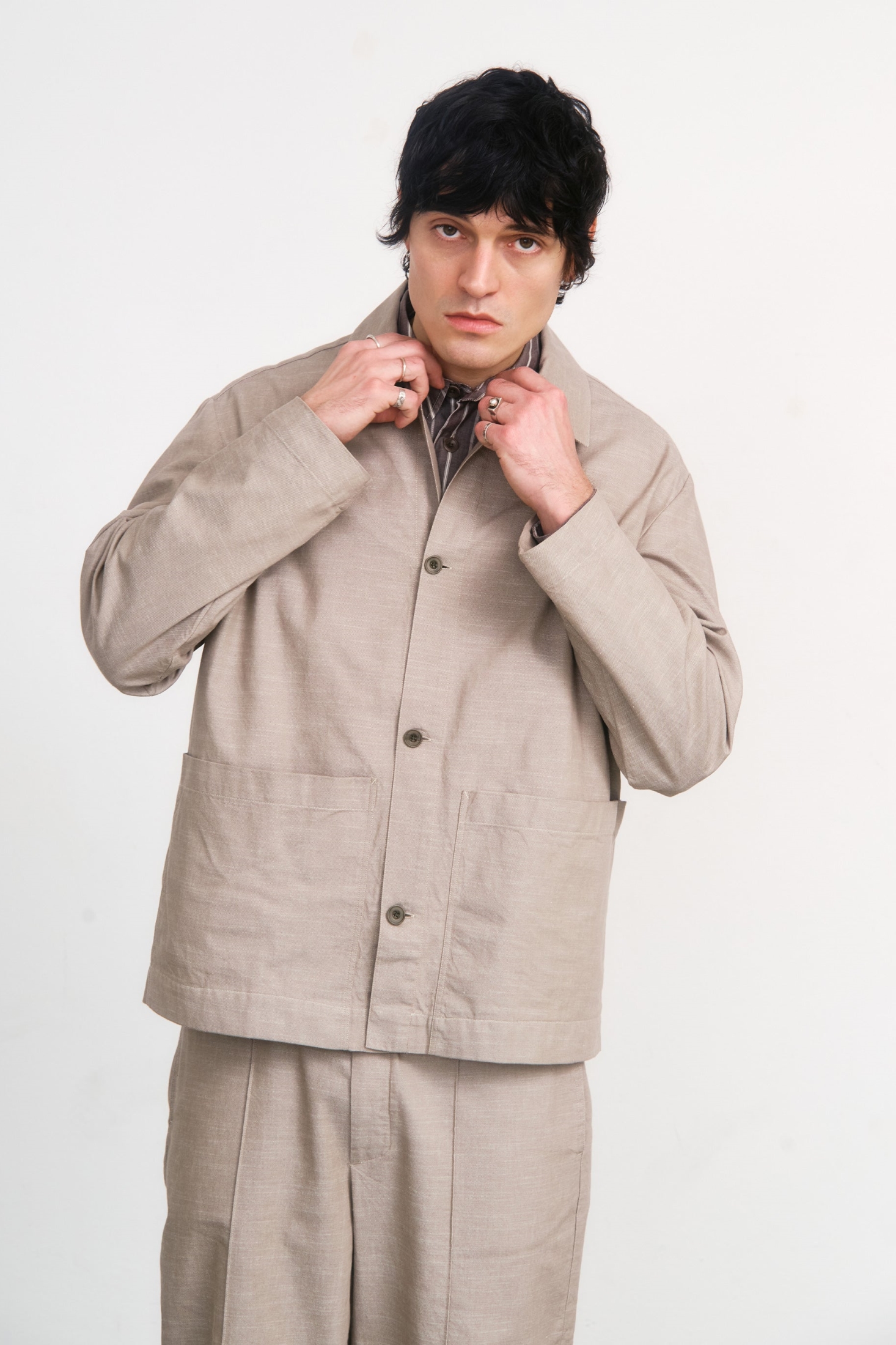 Image of Rotholz mannen vegan Werkjas Grijsbruin