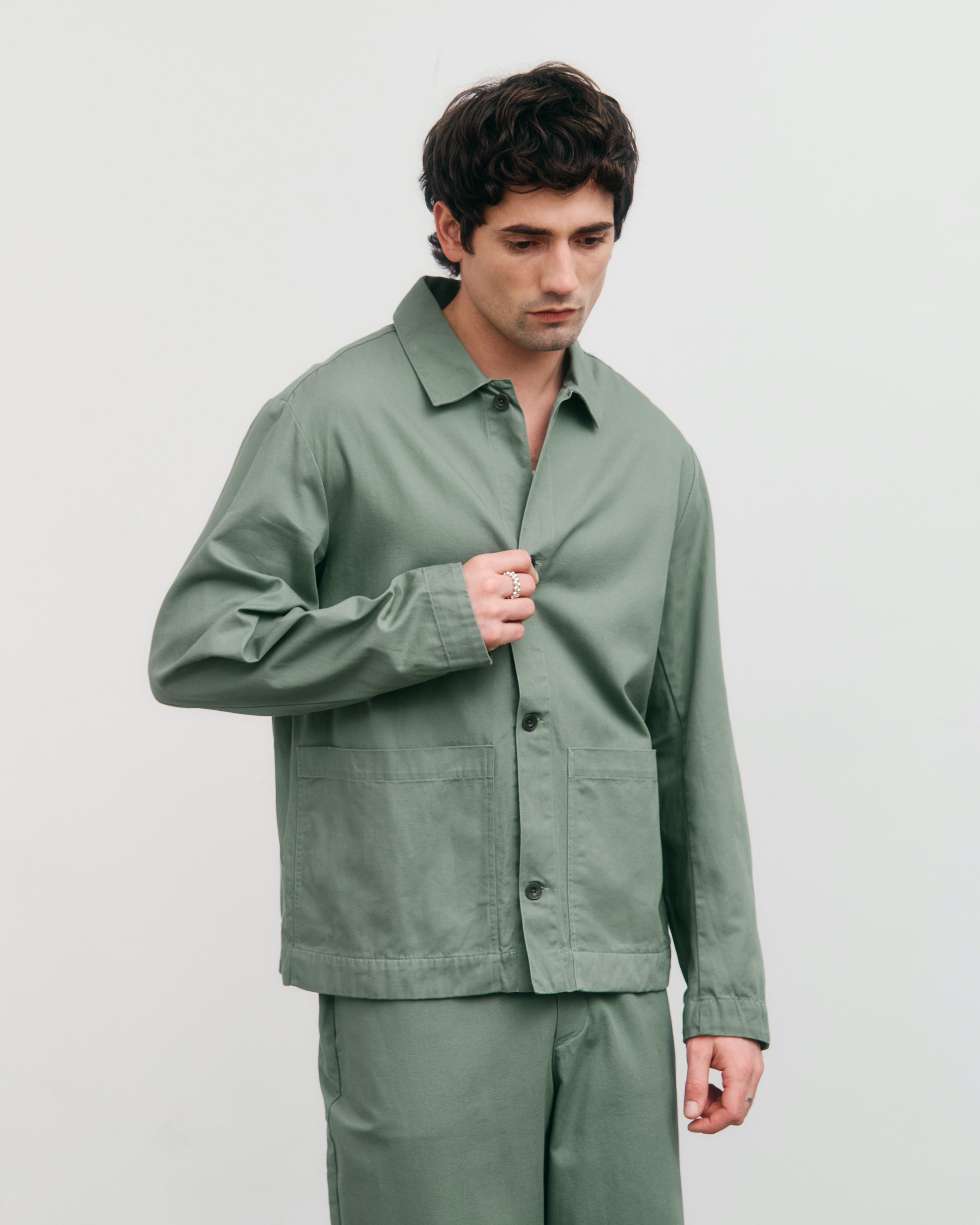Rotholz men vegan Jacket Workwear Leaf Green