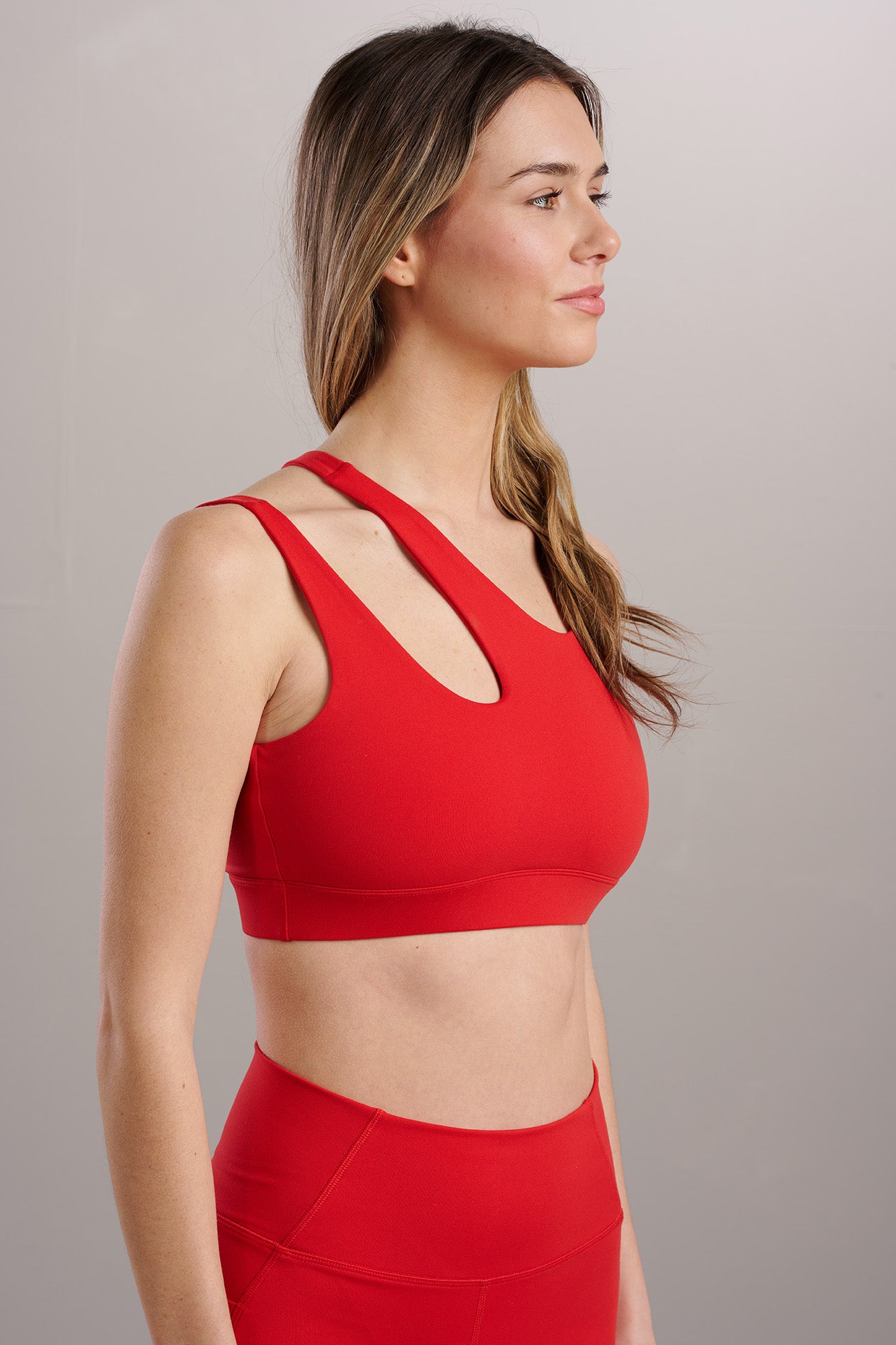 SEAAV womens vegan Bra Cut Out Red