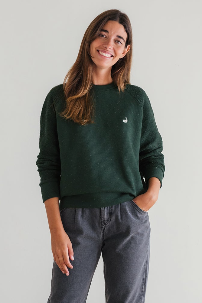 TWOTHIRDS Damen vegan Sweatshirt Santa Monica Gr&Atilde;&frac14;n