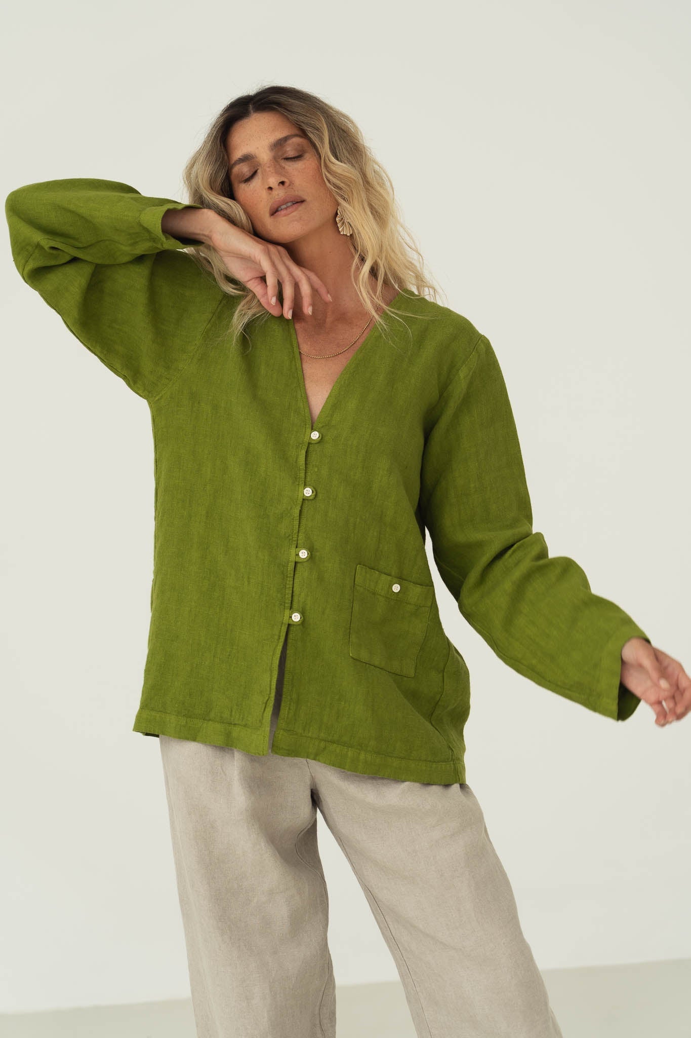 NÃ¤z womens vegan Shirt Emilia Green