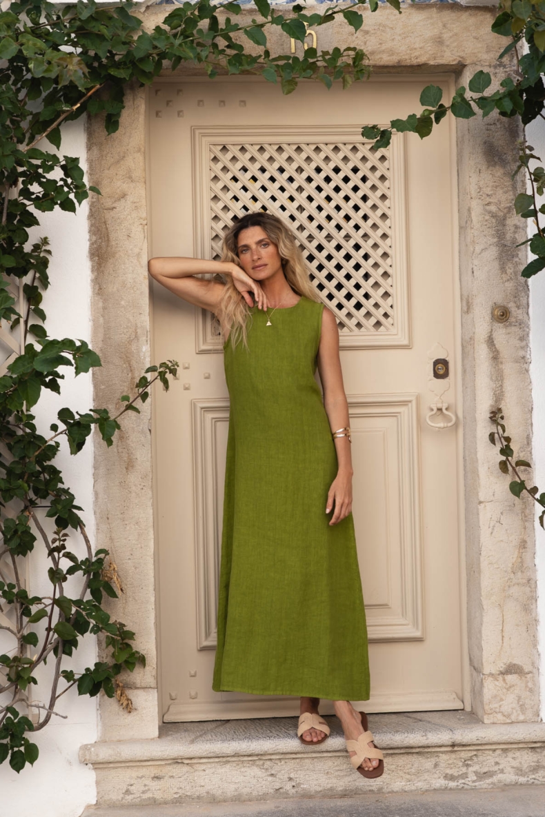 Image of Näz dames vegan Jurk Leonie Green