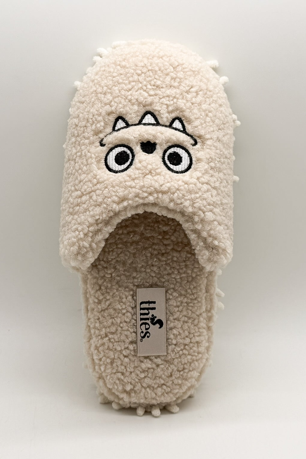 thies womens vegan Slippers Monstimop Teddy Beige