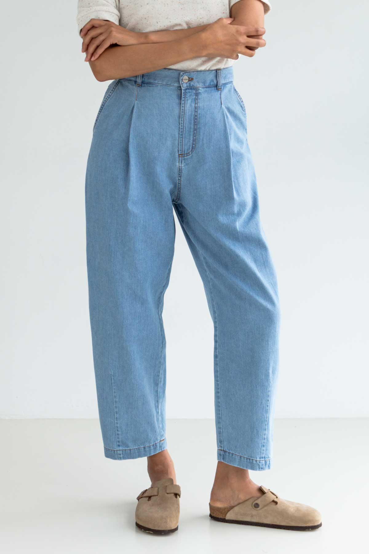 Image of TWOTHIRDS dames vegan Haruku Denim Jeans Lichtblauw