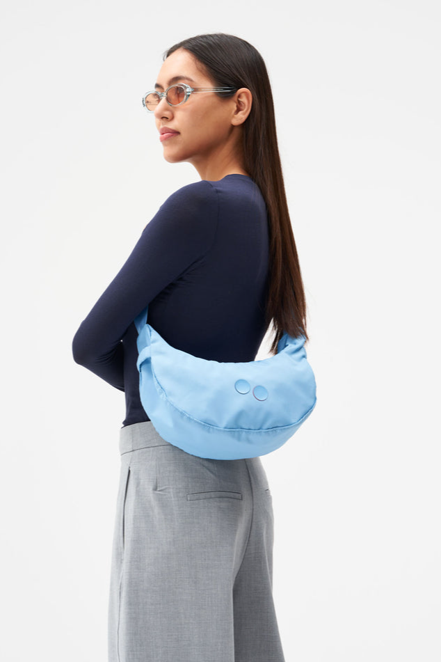 pinqponq womens vegan Bag Cross Body Krumm Small Aqua Blue