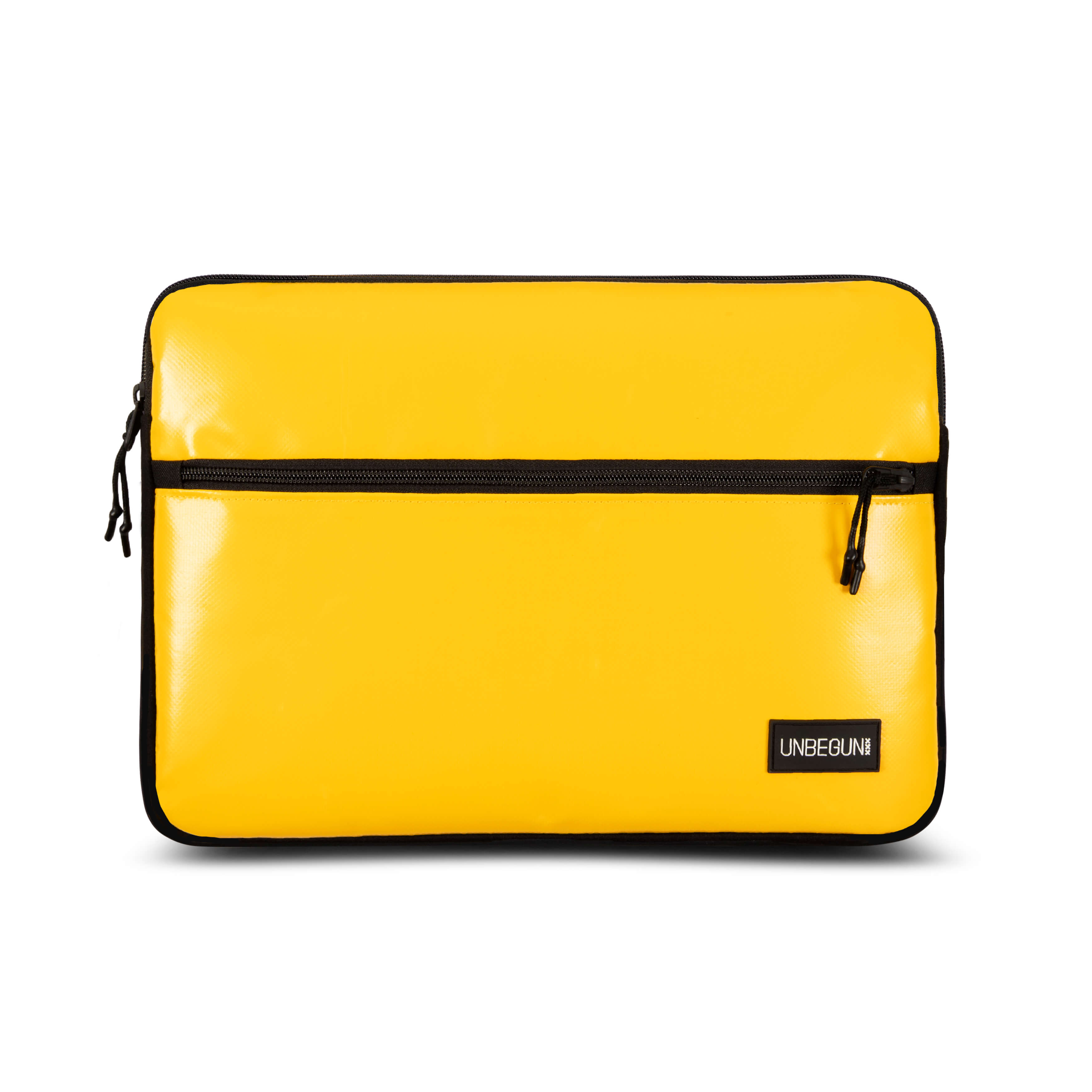 UNBEGUN men vegan Laptop Sleeve With Front Pocket Yellow