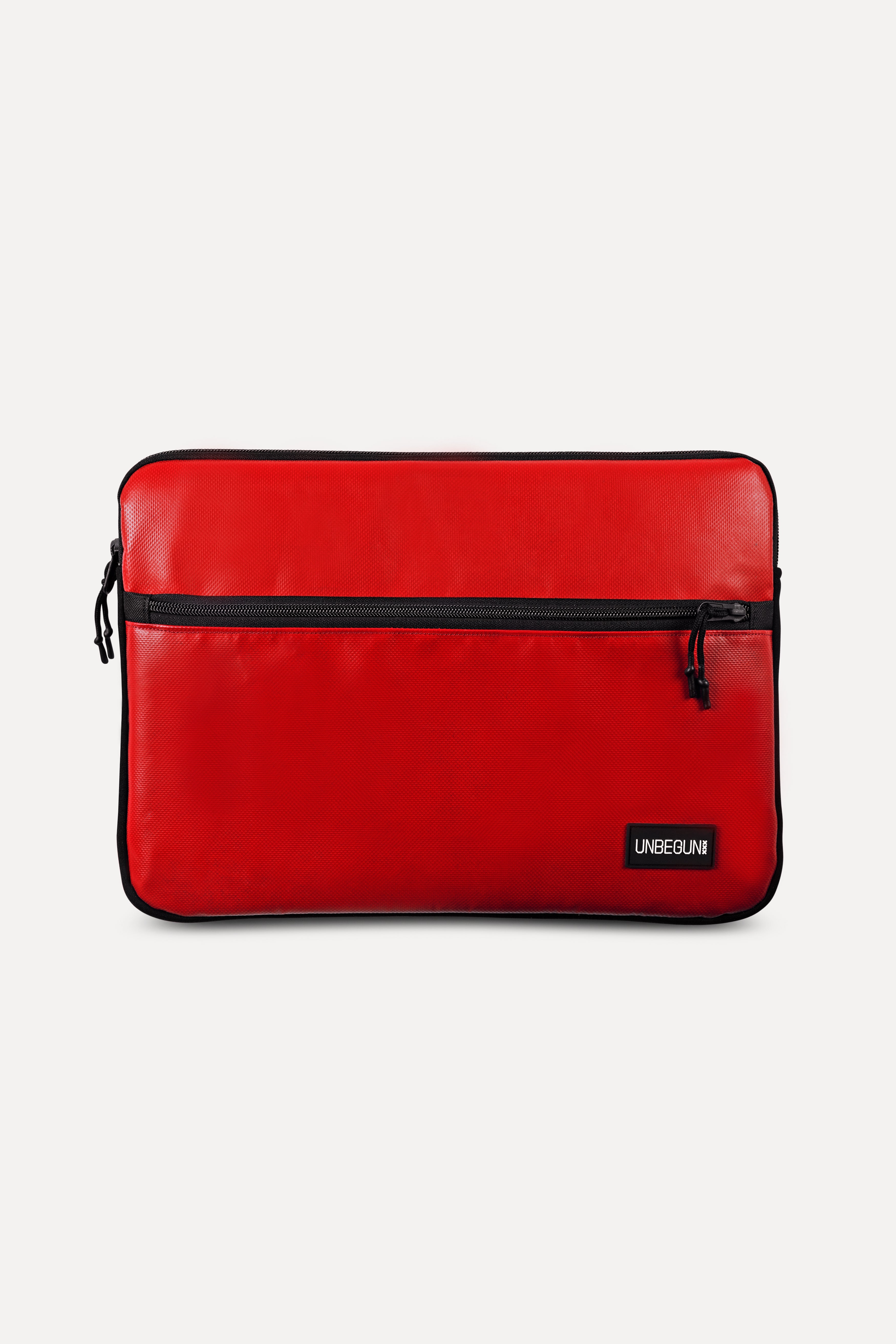 Image of UNBEGUN mannen vegan Laptophoes Met Voorvak Rood