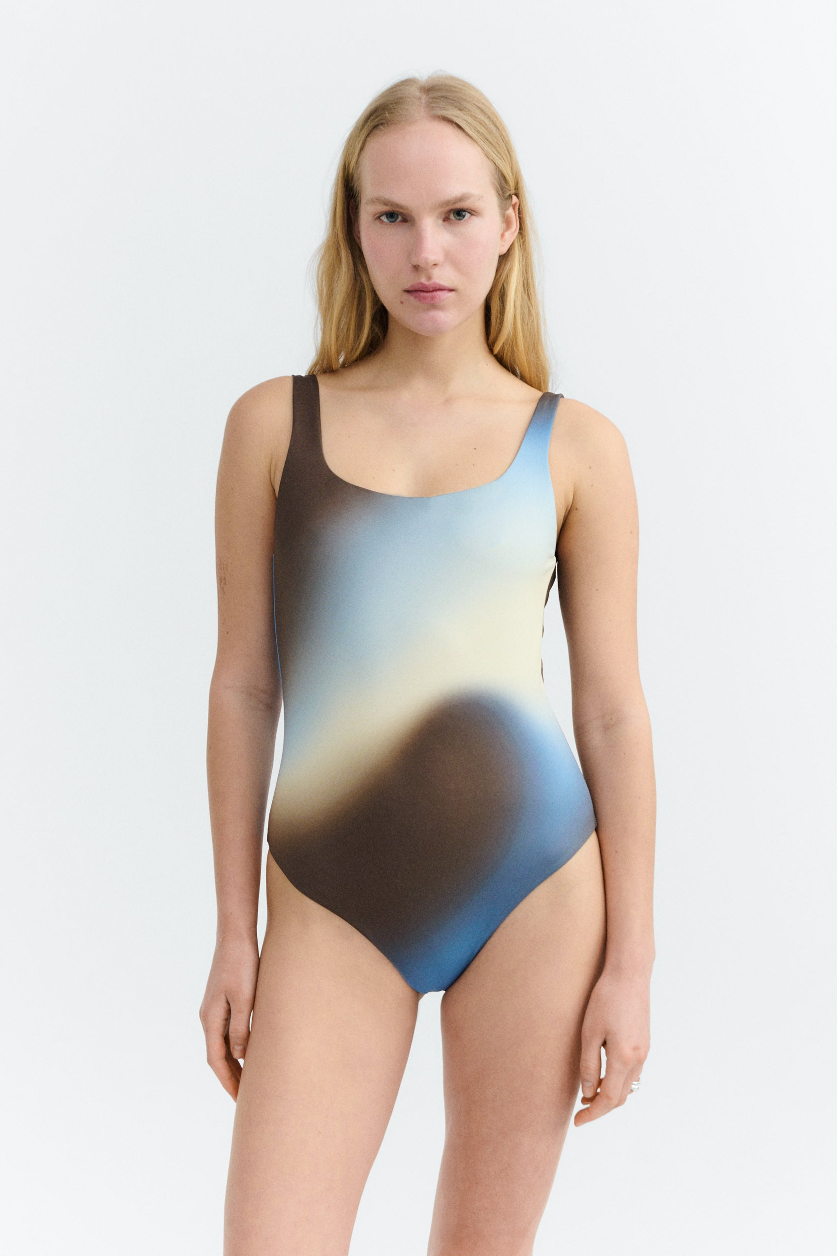 Image of Thinking MU dames vegan Badpak Amalfi Glas Bruin