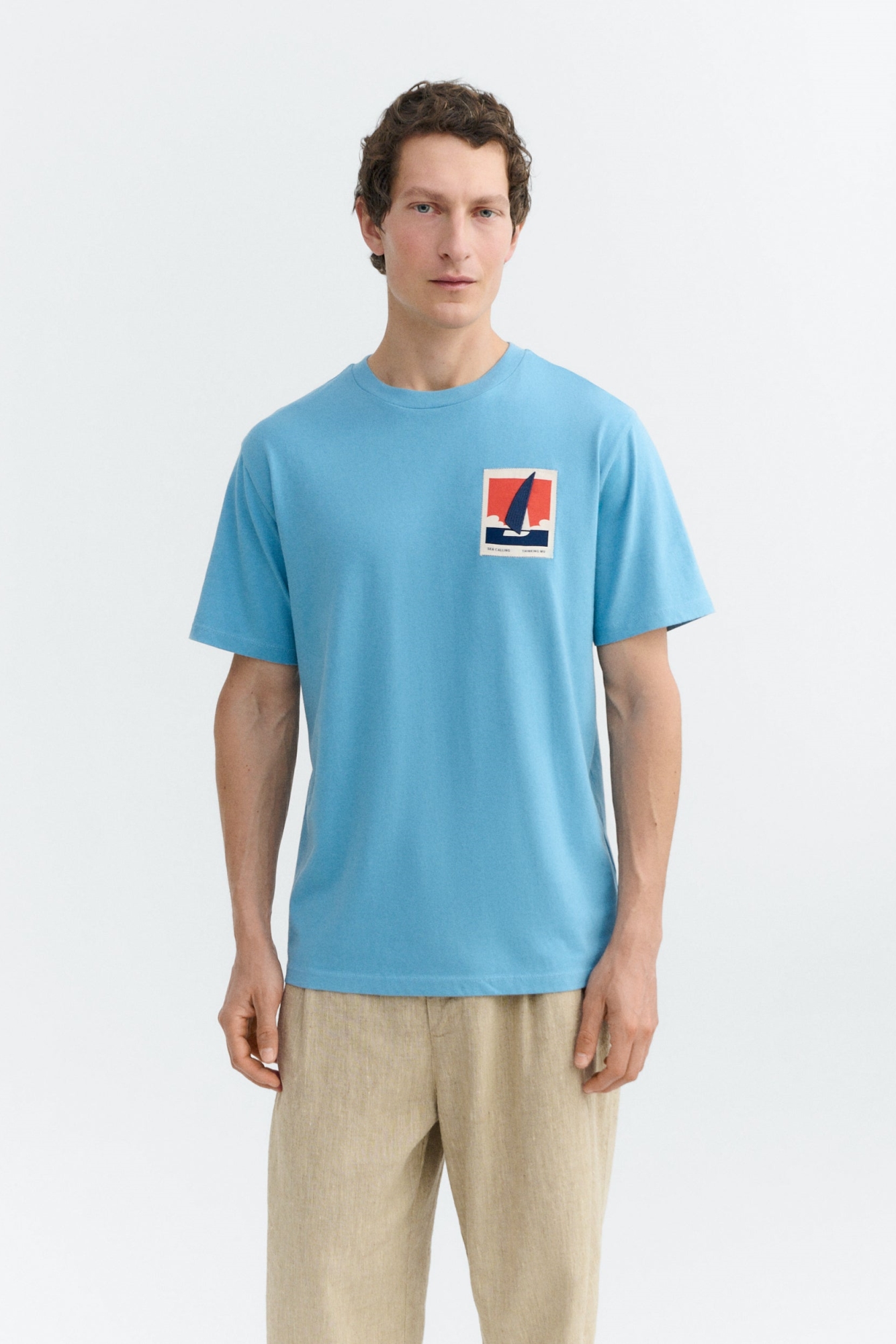 Thinking mu Herren vegan T-Shirt Patched Optimist Zach Blau