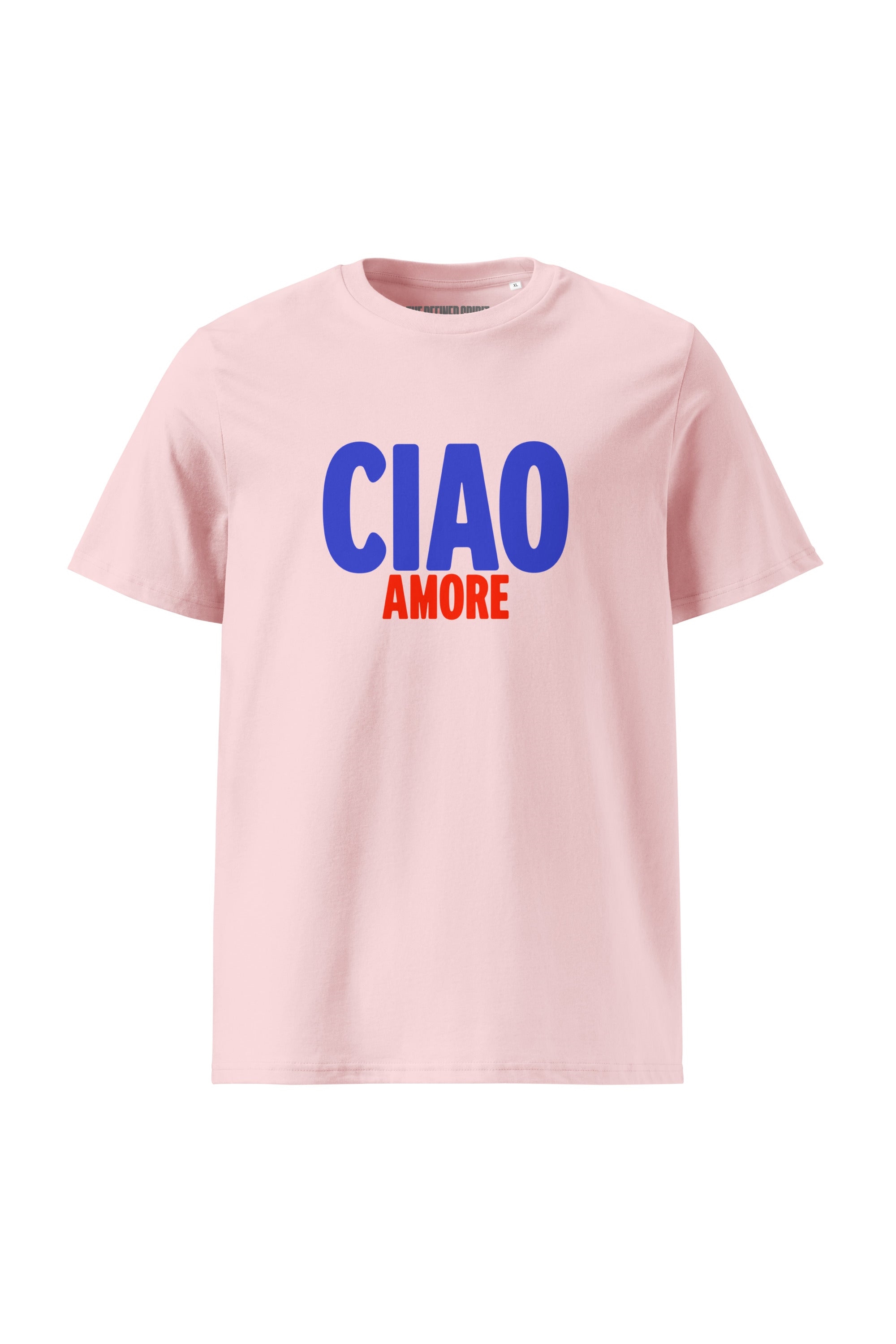The Refined Spirit womens vegan T-Shirt Unisex Ciao Amore Pink