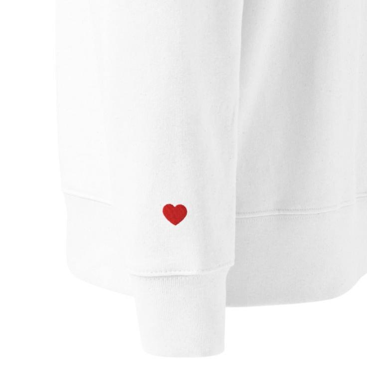 The Refined Spirit womens vegan Sweatshirt Unisex Ciao Amore White