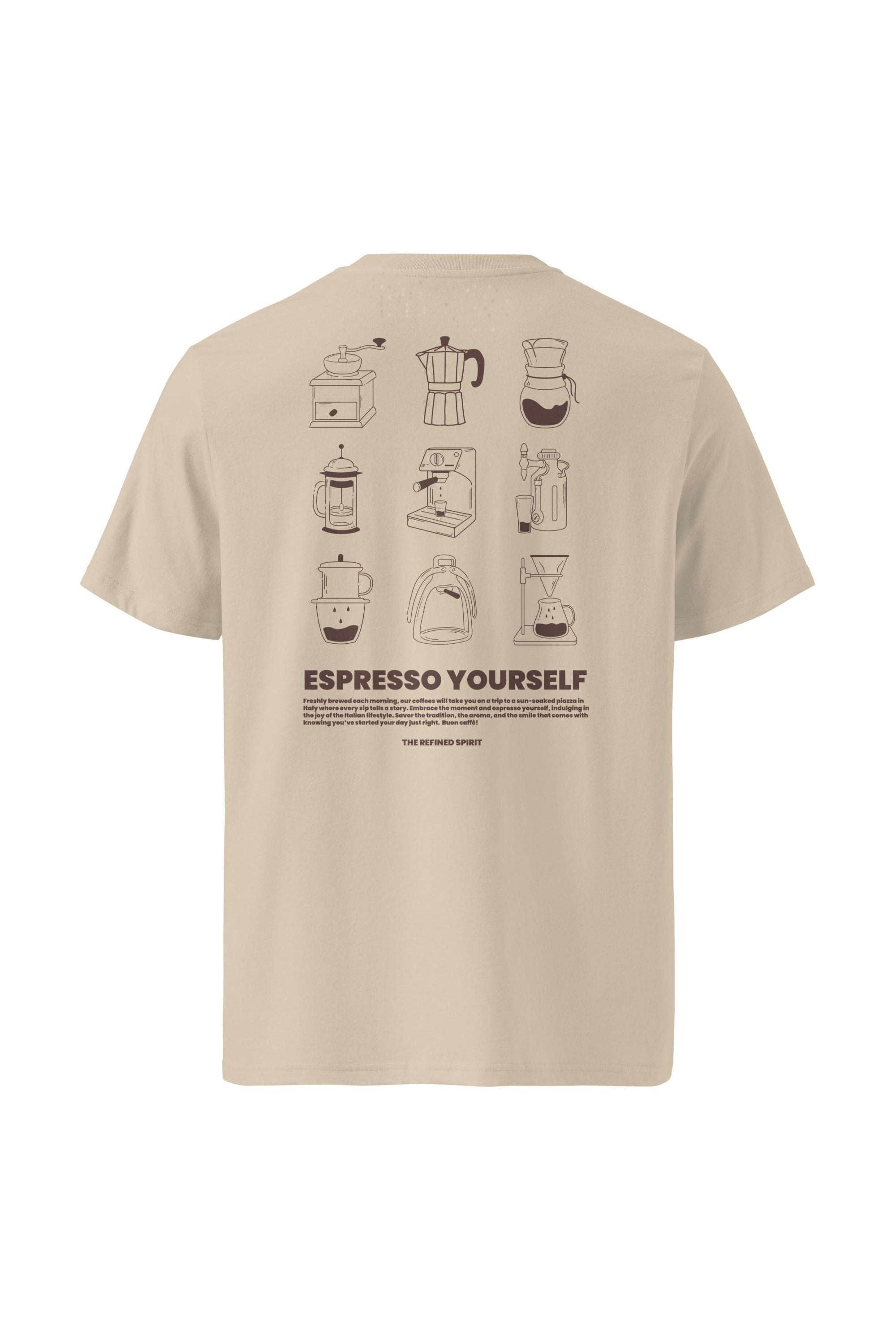The Refined Spirit womens vegan T-Shirt Unisex Espresso Yourself Desert Dust