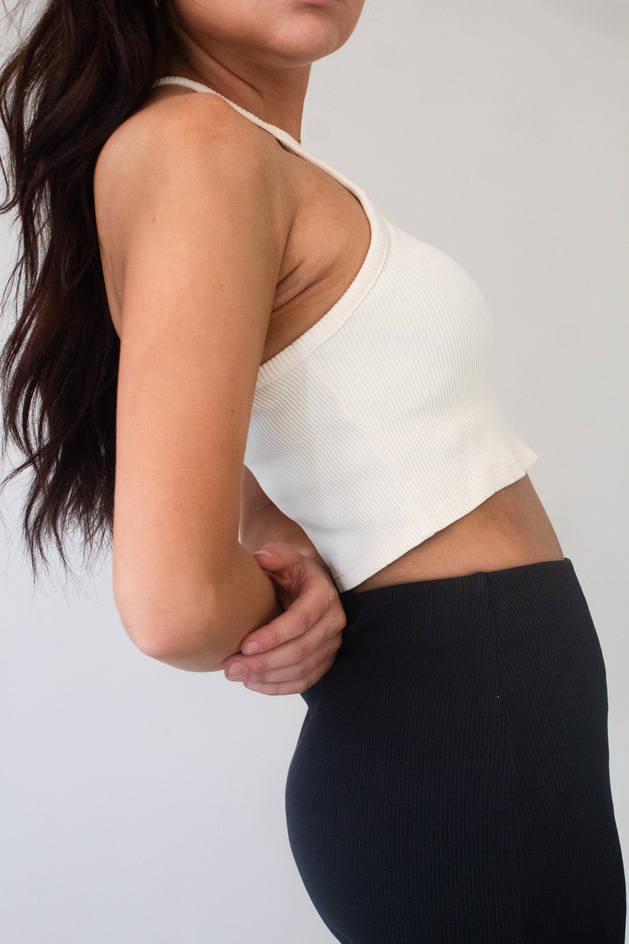 Marenika womens vegan Crop Top Audrey Ecru