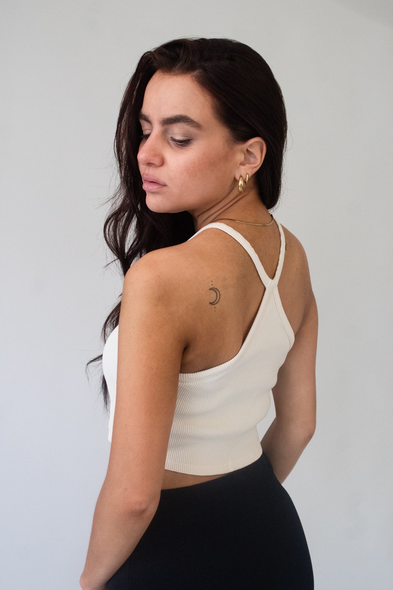 Marenika womens vegan Crop Top Audrey Ecru
