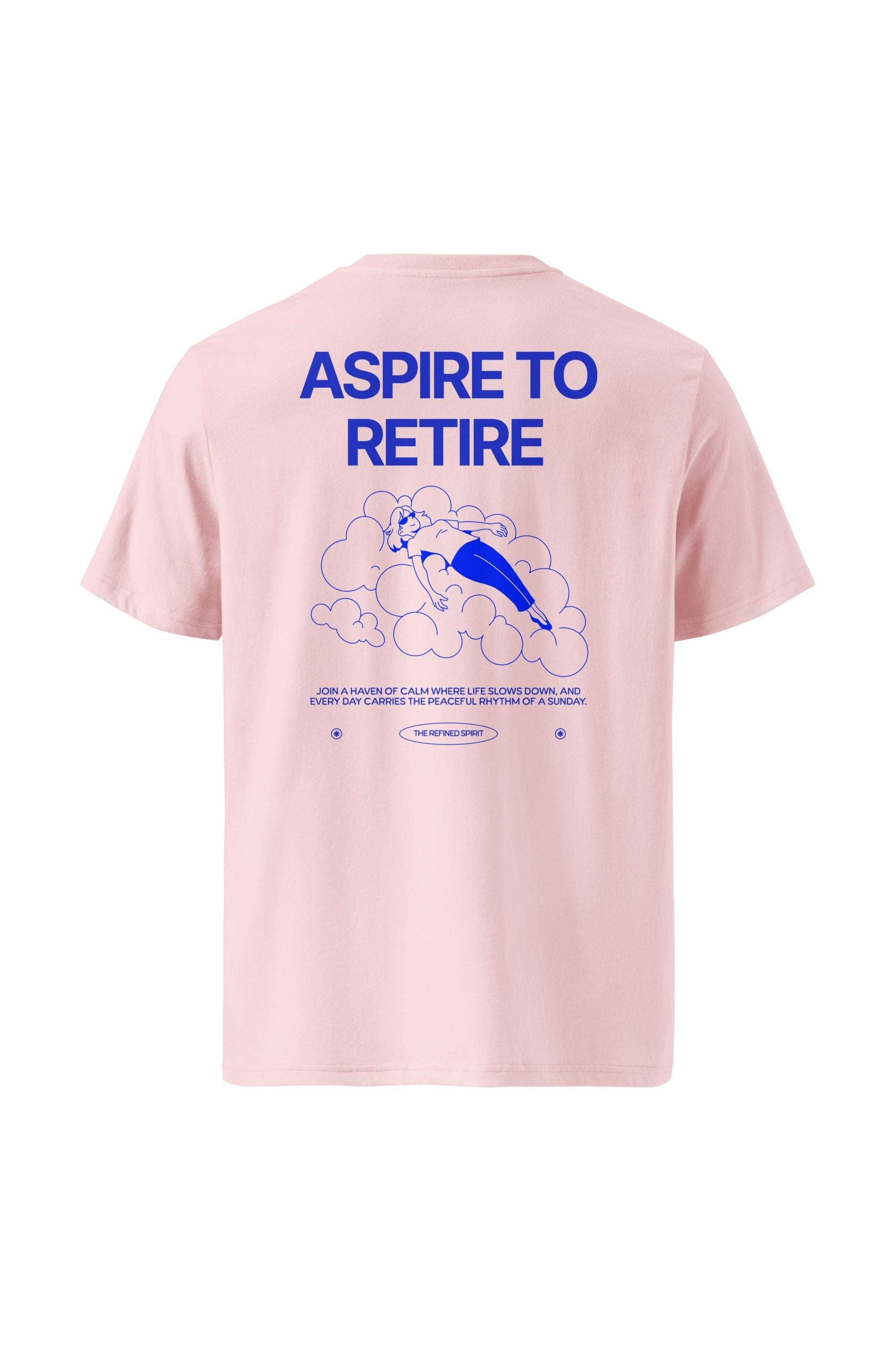 The Refined Spirit womens vegan T-Shirt Unisex Aspire To Retire Pink