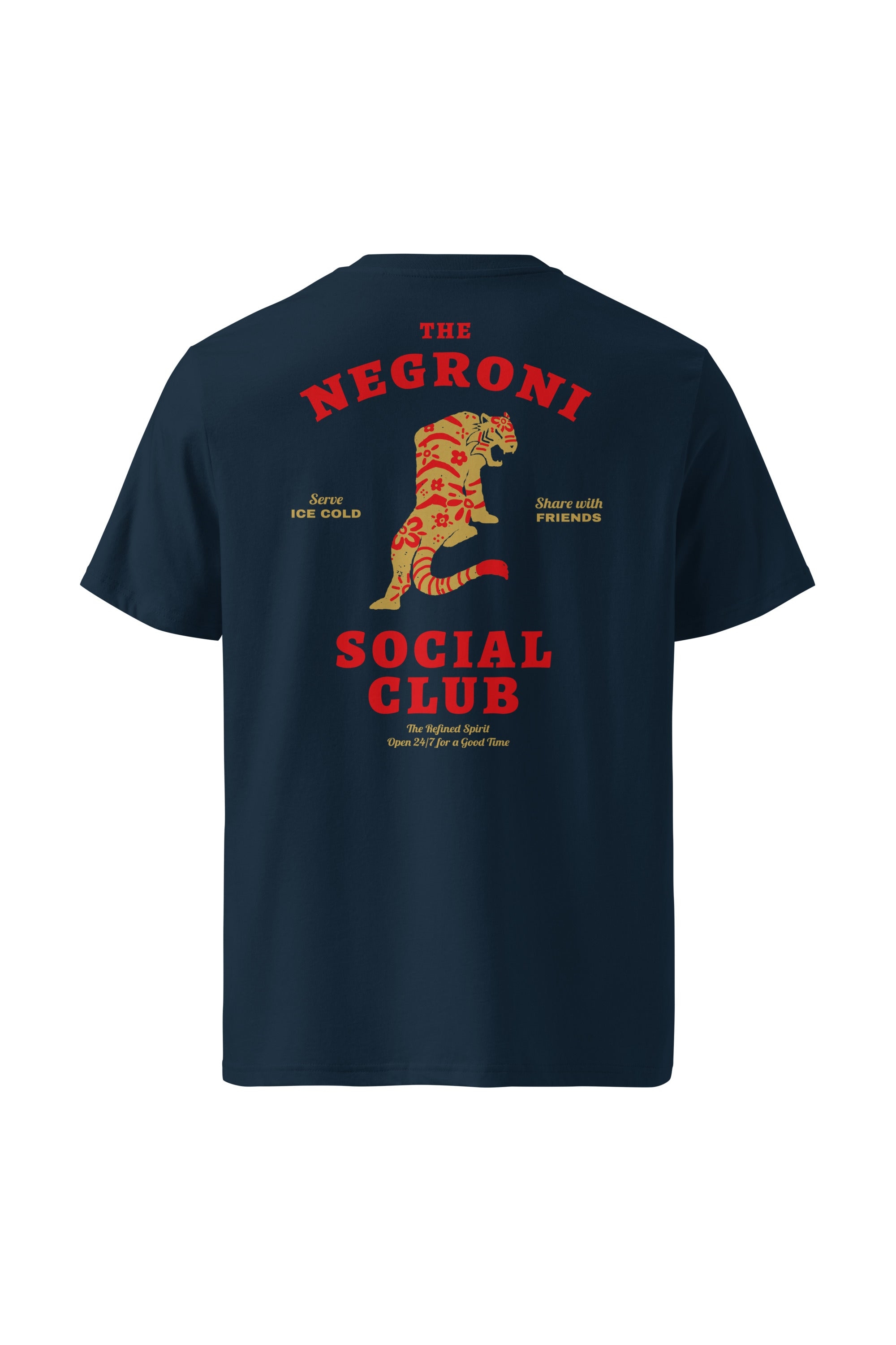 The Refined Spirit womens vegan T-Shirt Unisex The Negroni Social Club French Navy