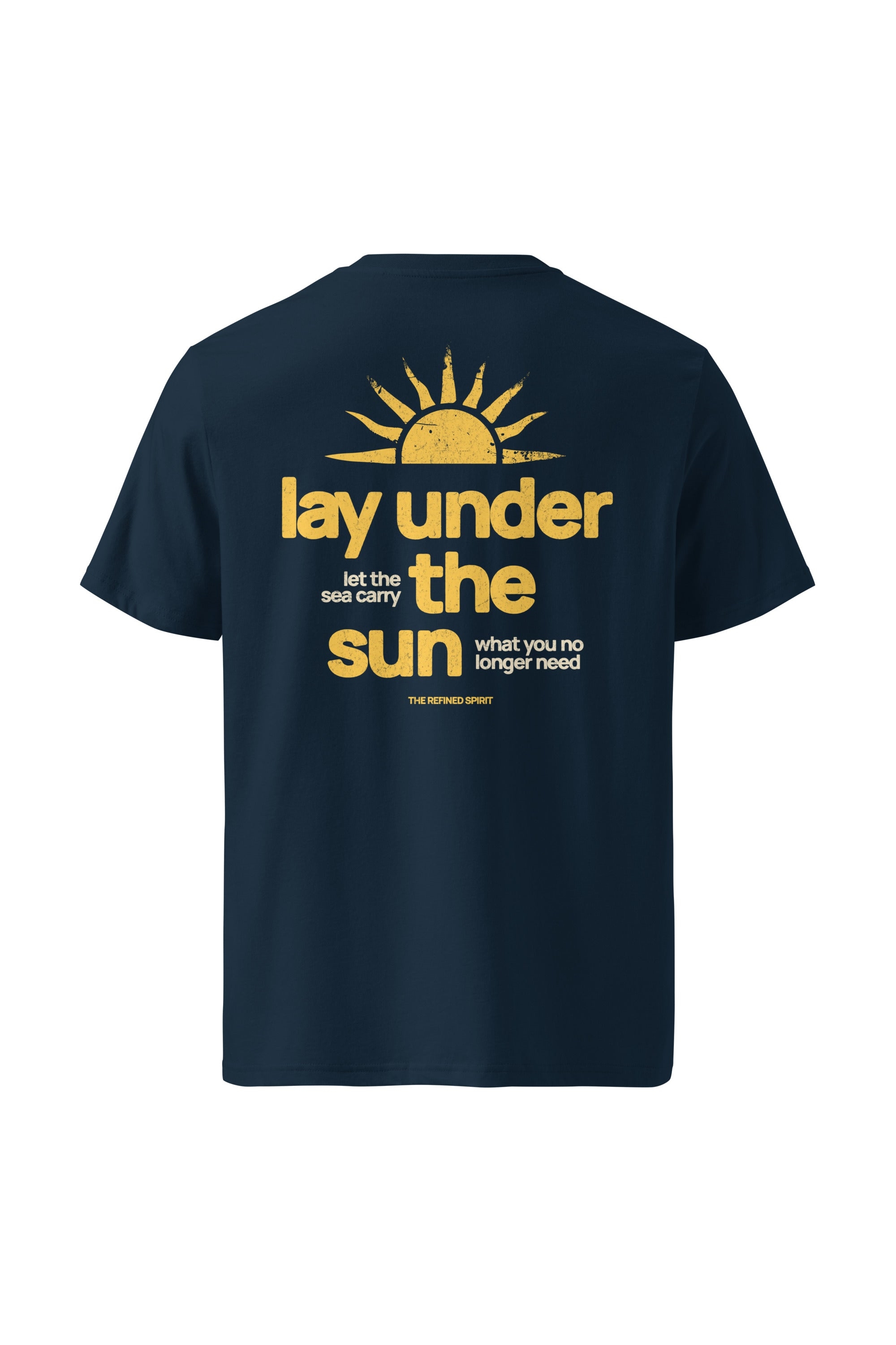 The Refined Spirit womens vegan T-Shirt Unisex Lay Under The Sun French Navy