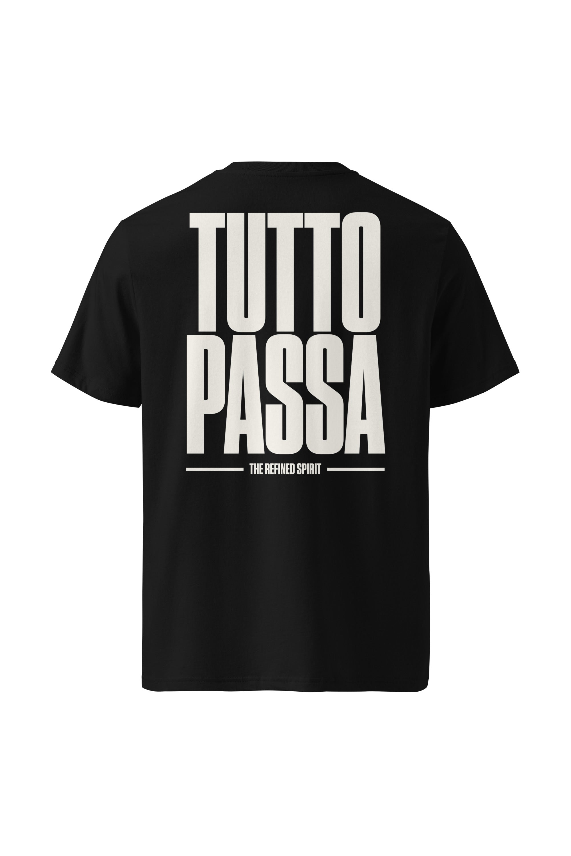 The Refined Spirit womens vegan T-Shirt Unisex Tutto Passa Black