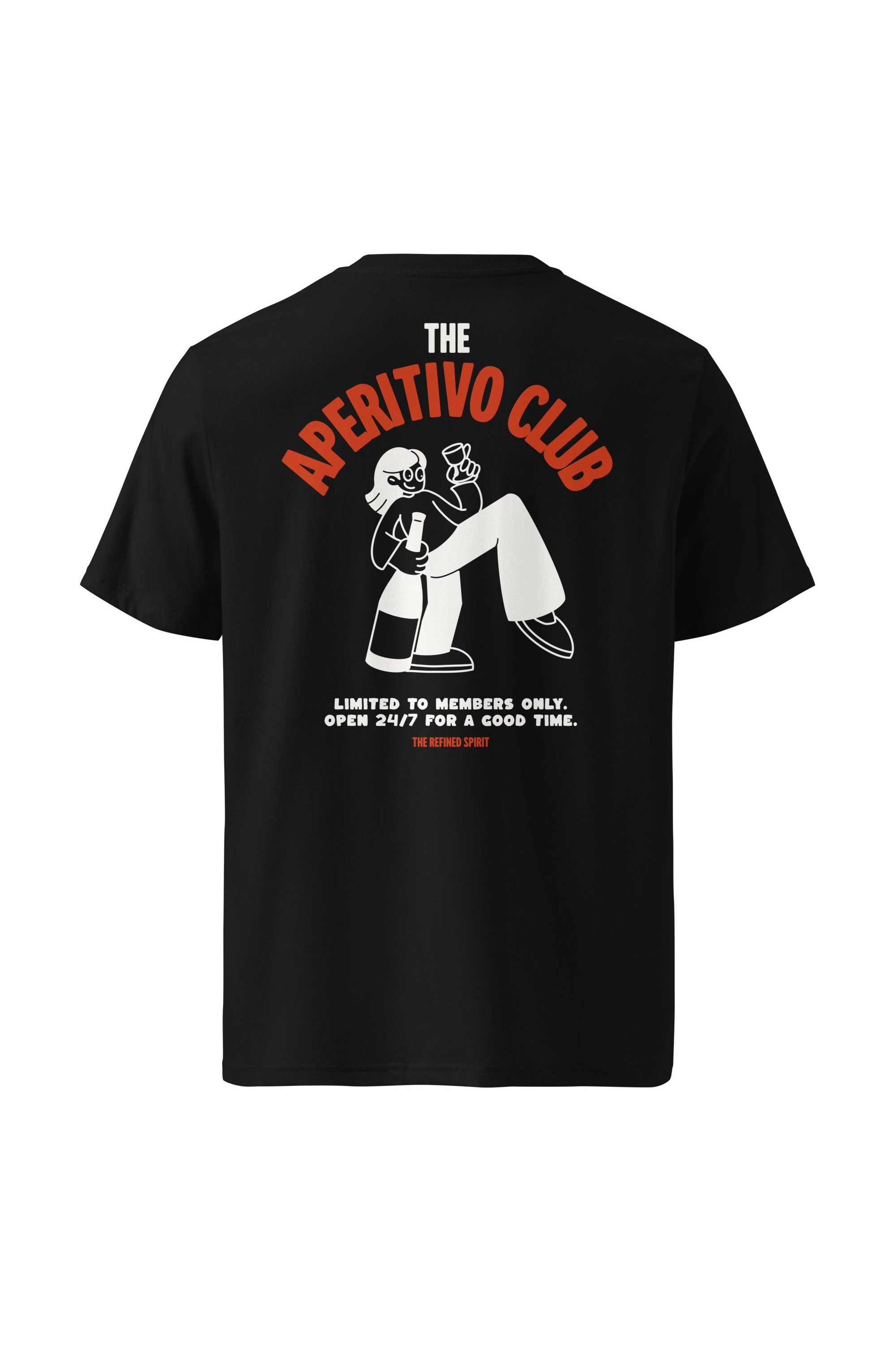 The Refined Spirit womens vegan T-Shirt Unisex The Aperitivo Club Black