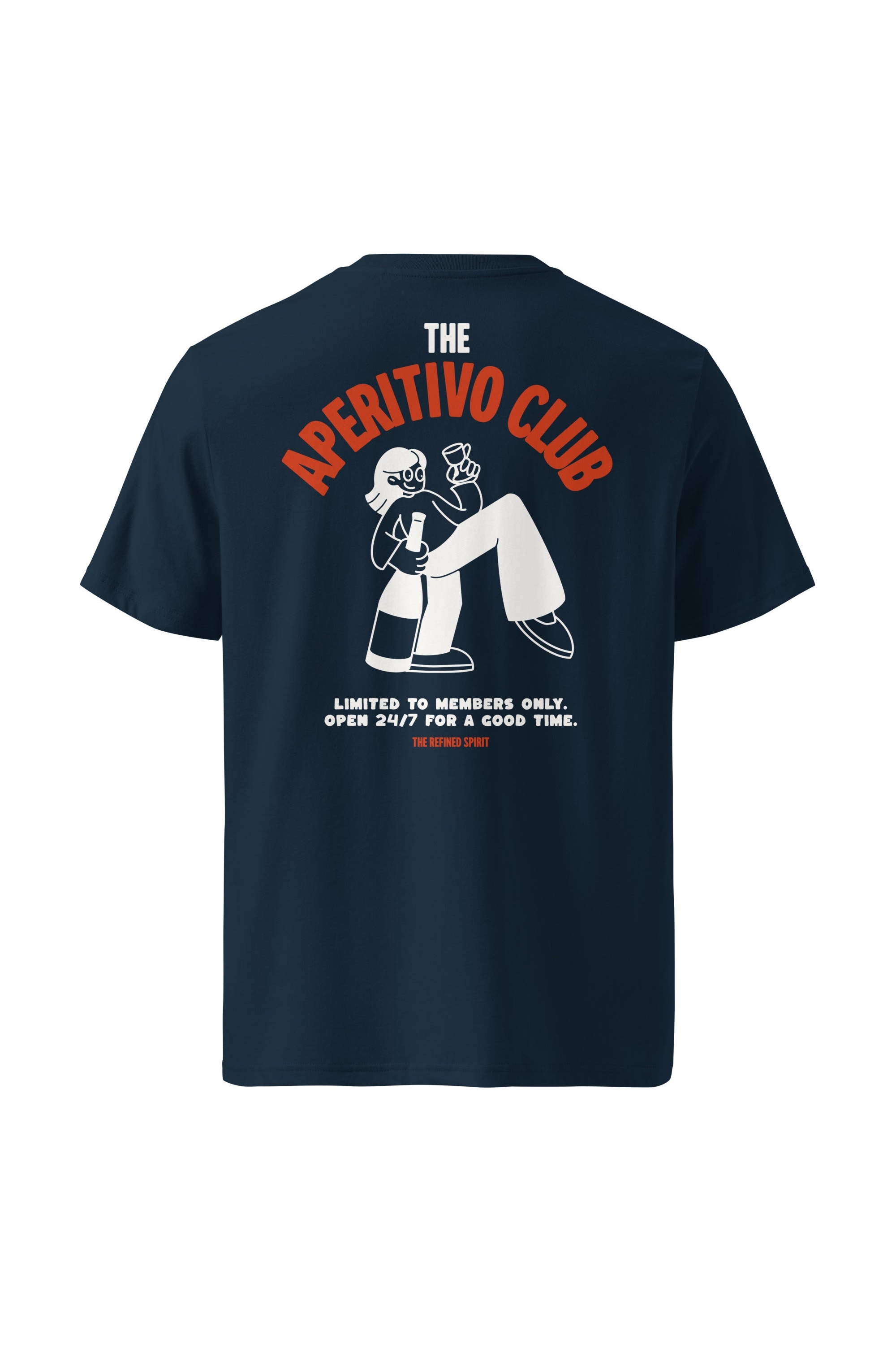 The Refined Spirit womens vegan T-Shirt Unisex The Aperitivo Club French Navy
