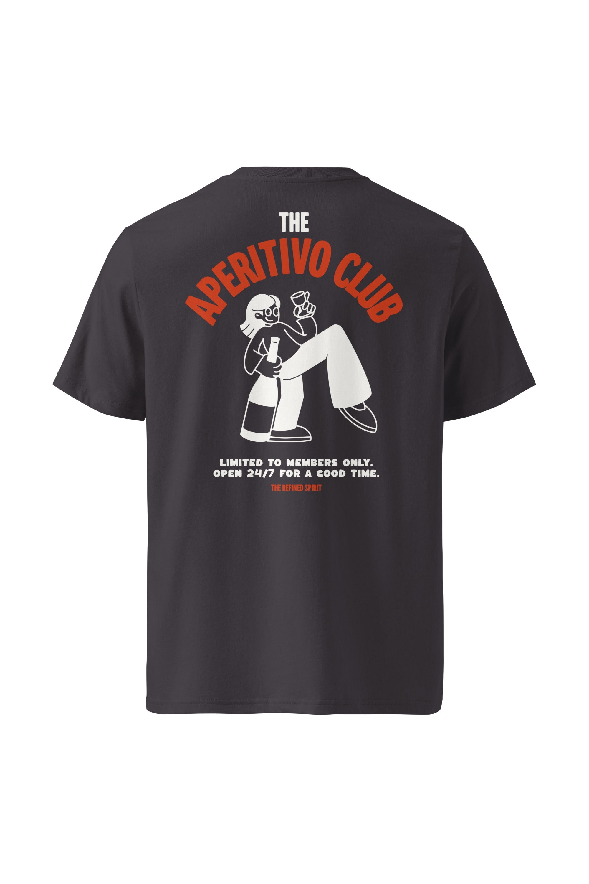 The Refined Spirit womens vegan T-Shirt Unisex The Aperitivo Club Anthracite